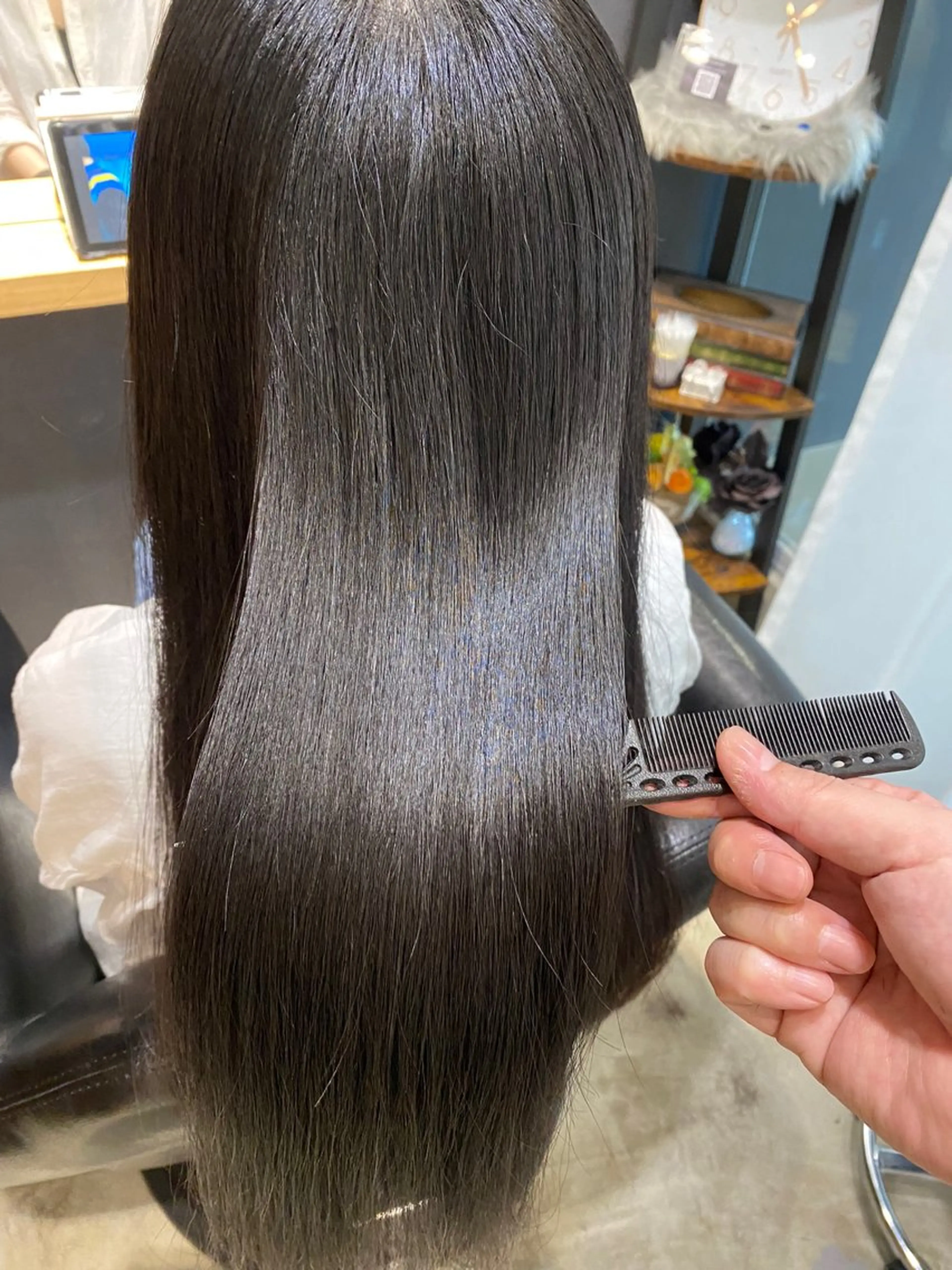 ロング パーマ 髪質改善 ストレートパーマ カット 縮毛矯正 トリートメント 田中 アキオのヘアスタイル