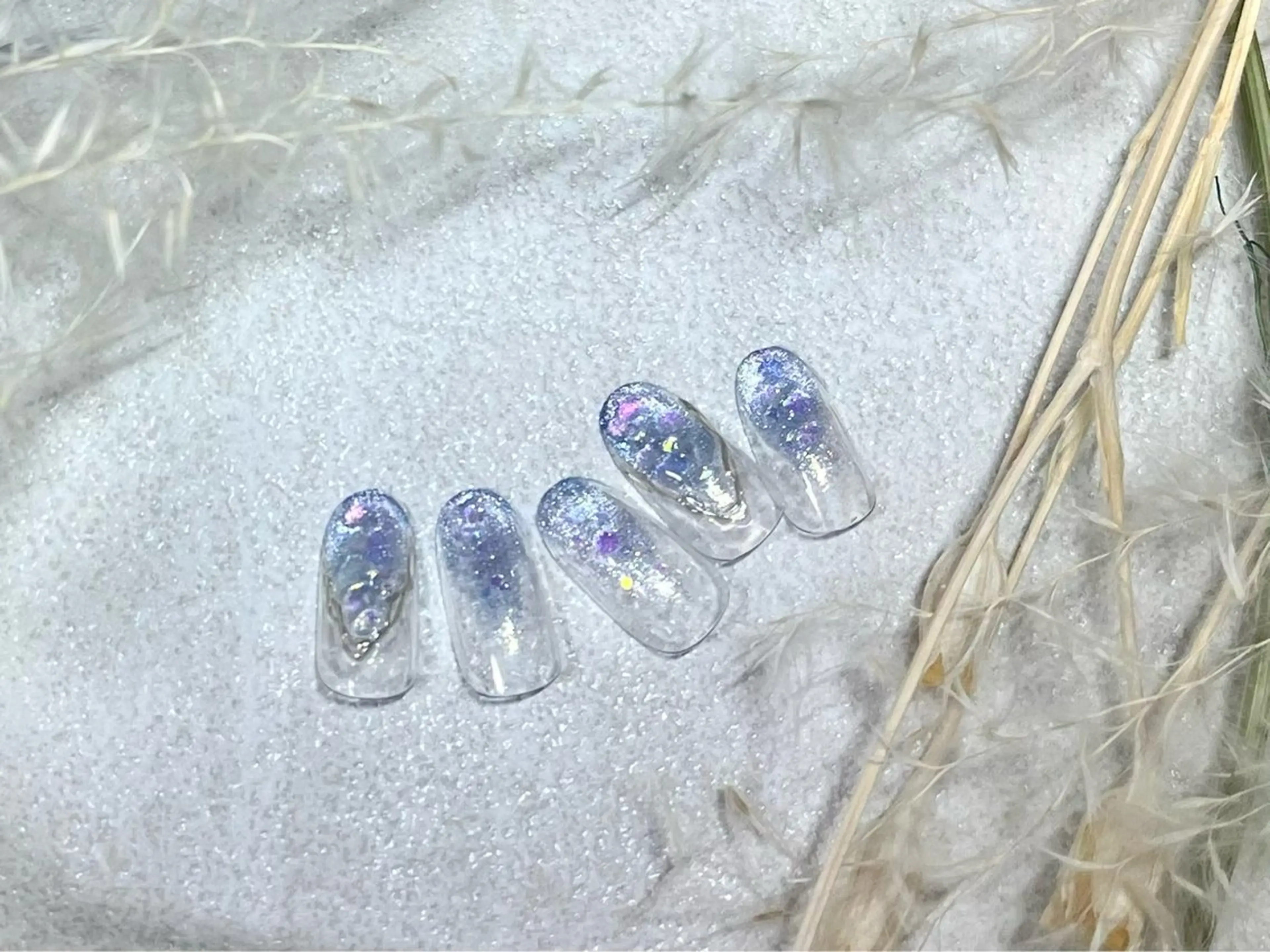 ネイル オーロラネイル 桜ネイル フラワーネイル フットネイル フレンチネイル ハンドネイル kiki nail たまプラーザのネイルデザイン