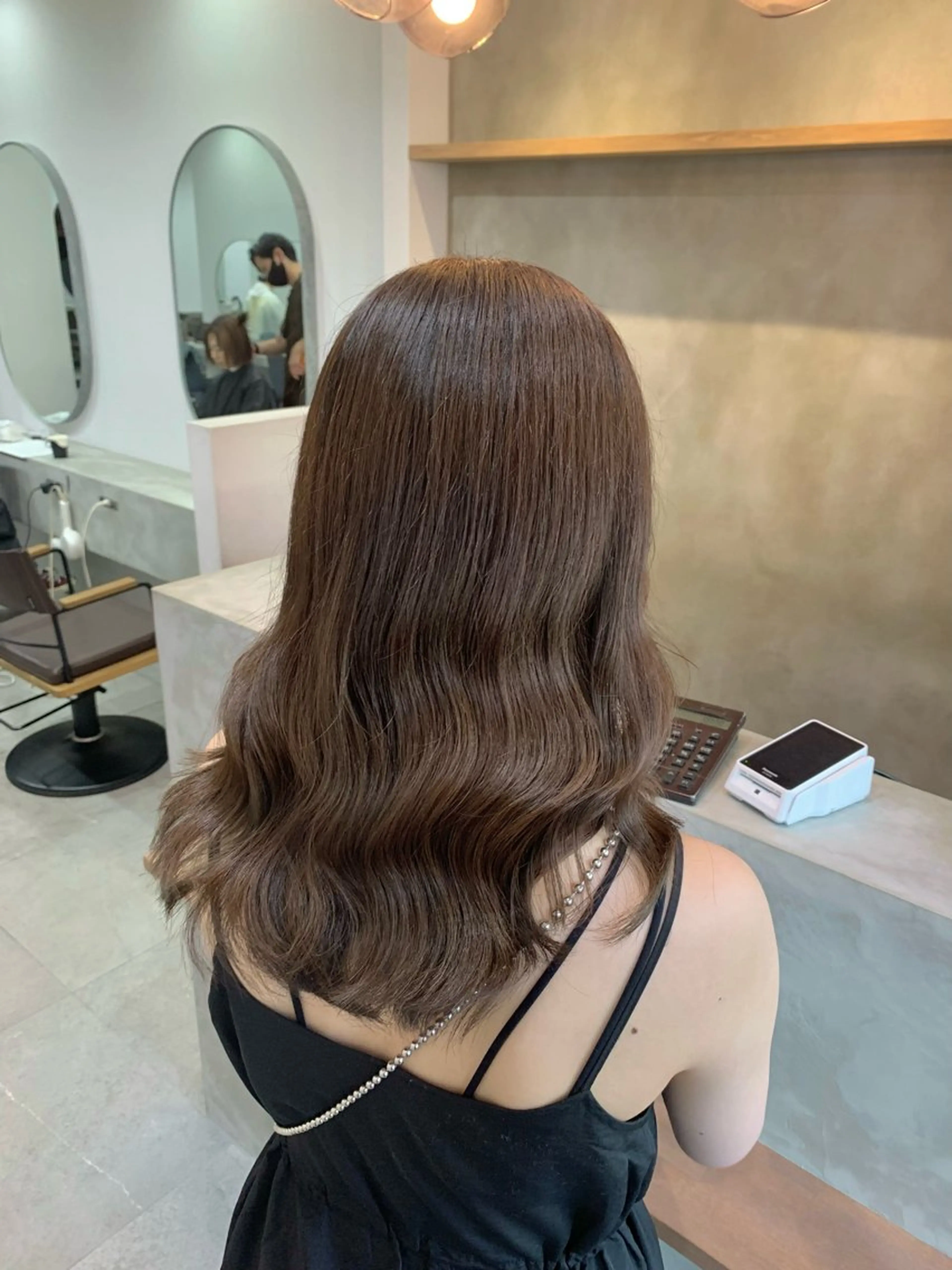 セミロング カラー ベージュカラー ココアベージュ little 小濱彰太のヘアスタイル