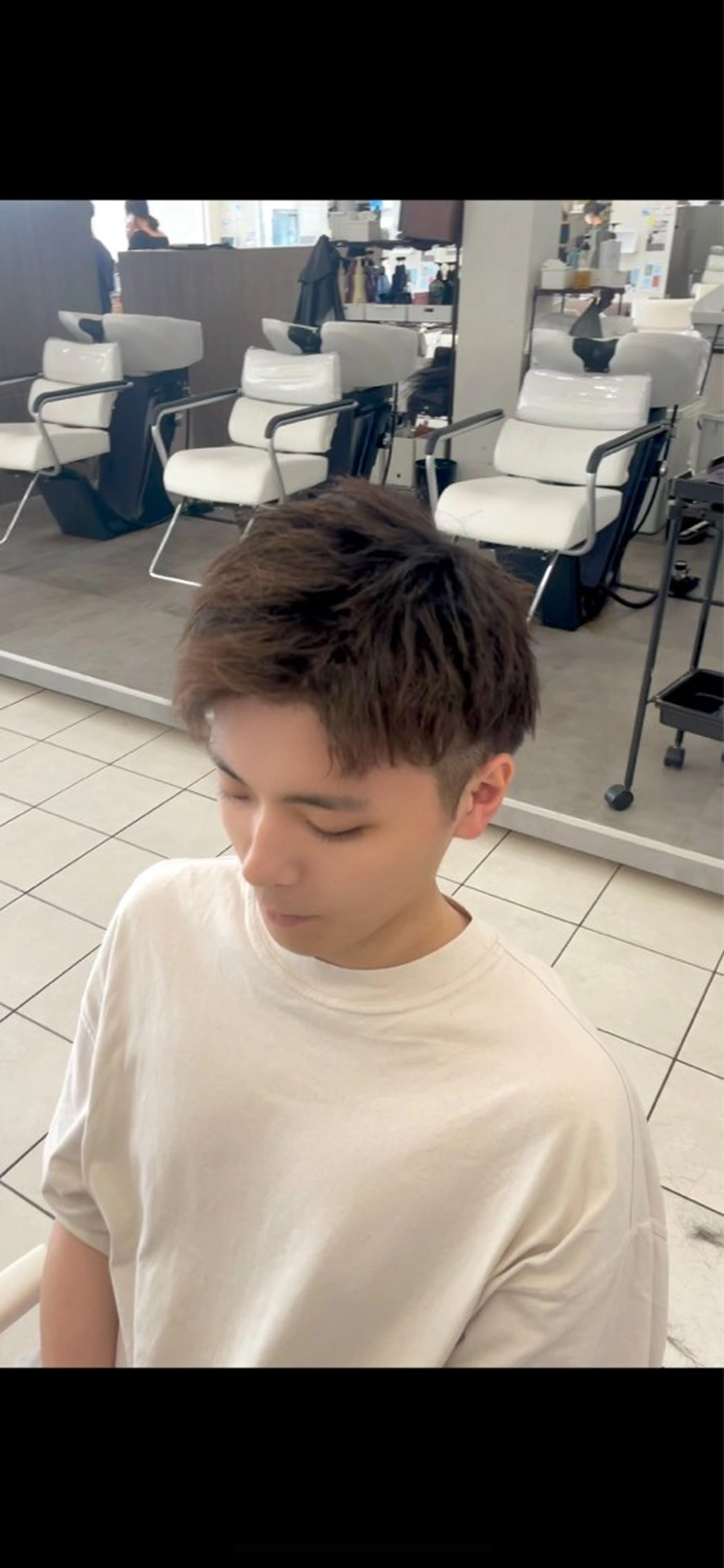 パーマ メンズ 成瀬メンズ パーマ清水大隼のヘアスタイル