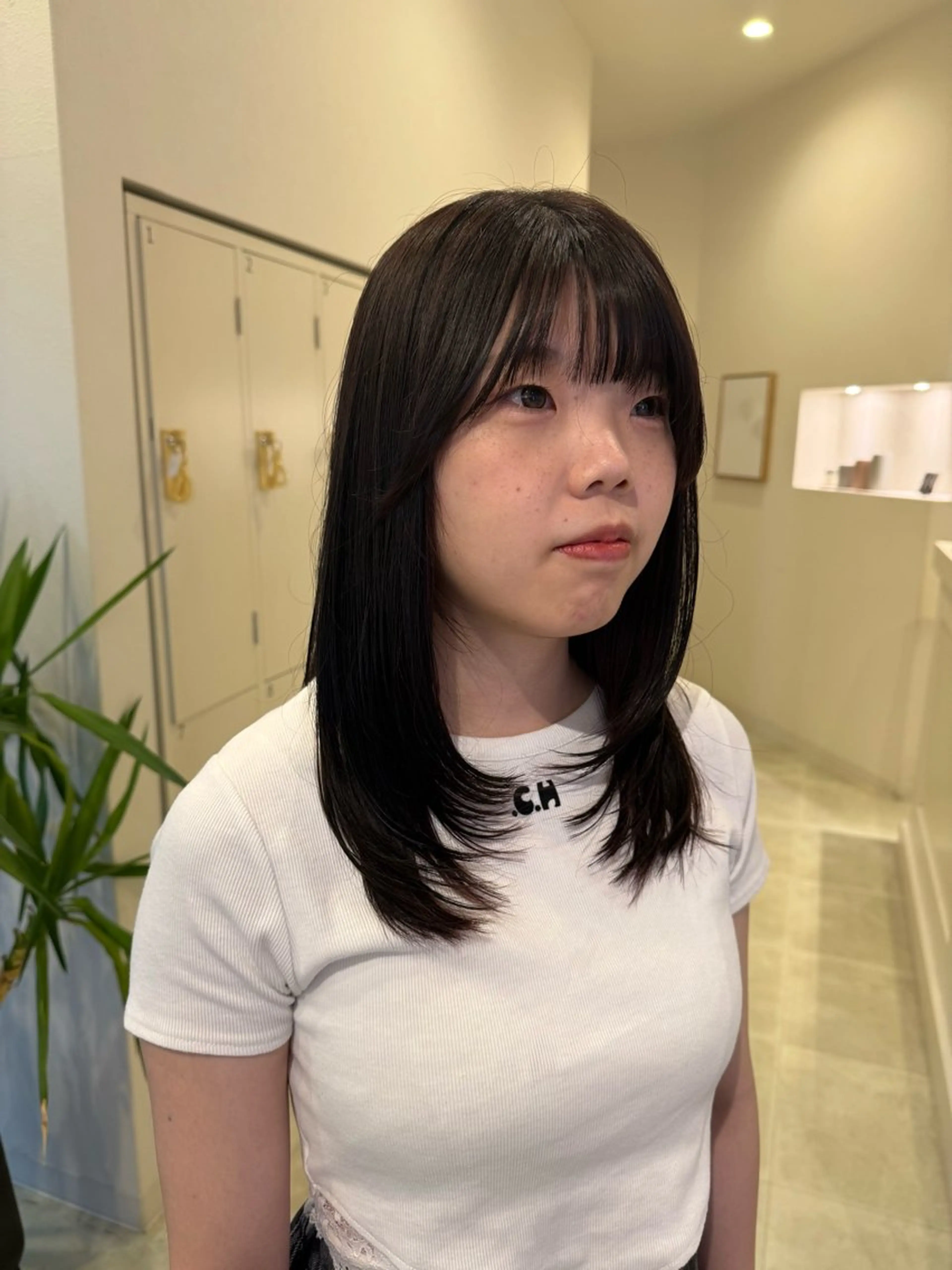 セミロング カラー カット ヘアカラー トリートメント 木村 架音のヘアスタイル