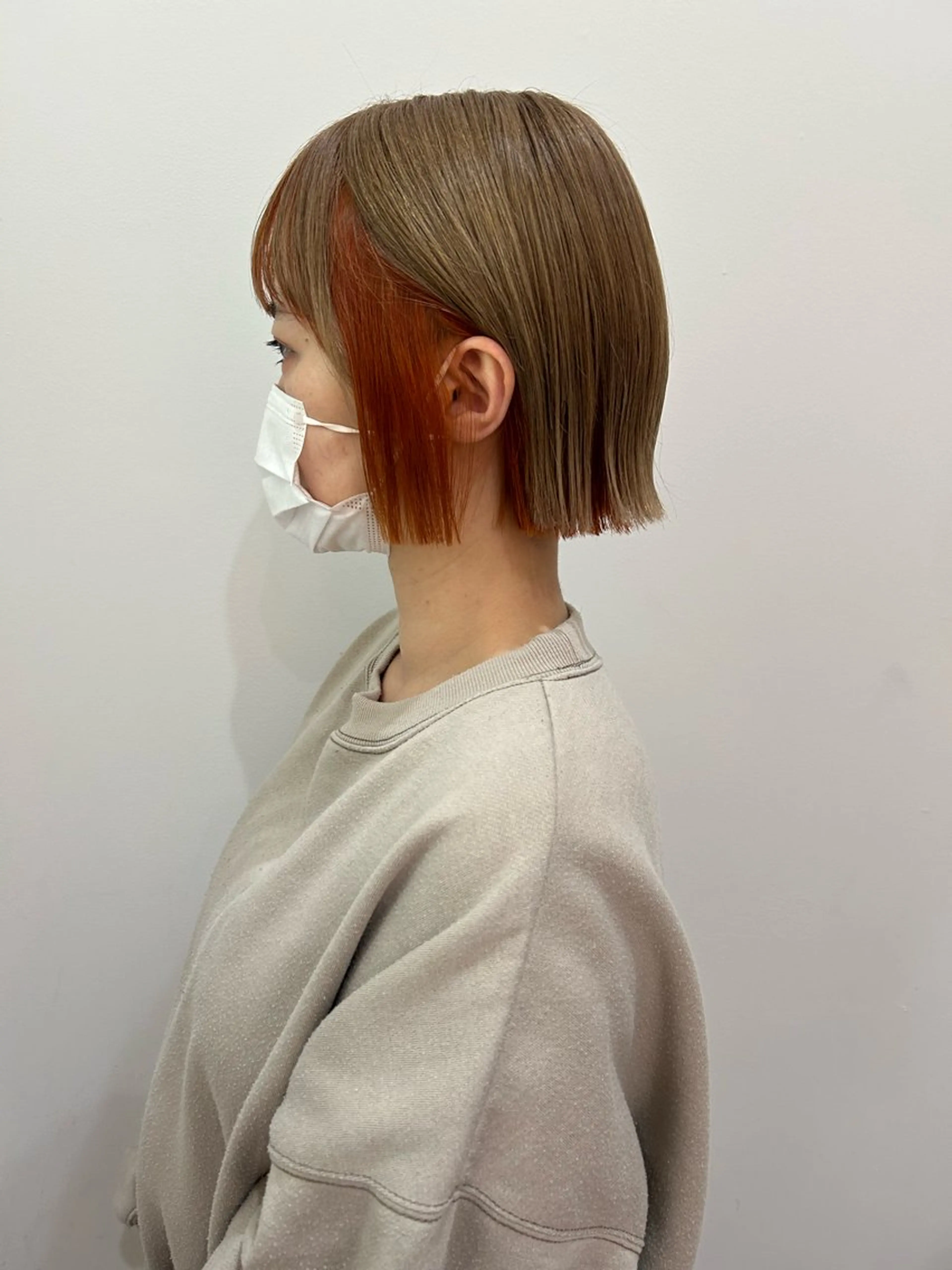 ミディアム カラー オレンジ カット ヘアカラー トリートメント レイヤー/お顔まわり 暖色カラー🍑Amiのその他イメージ