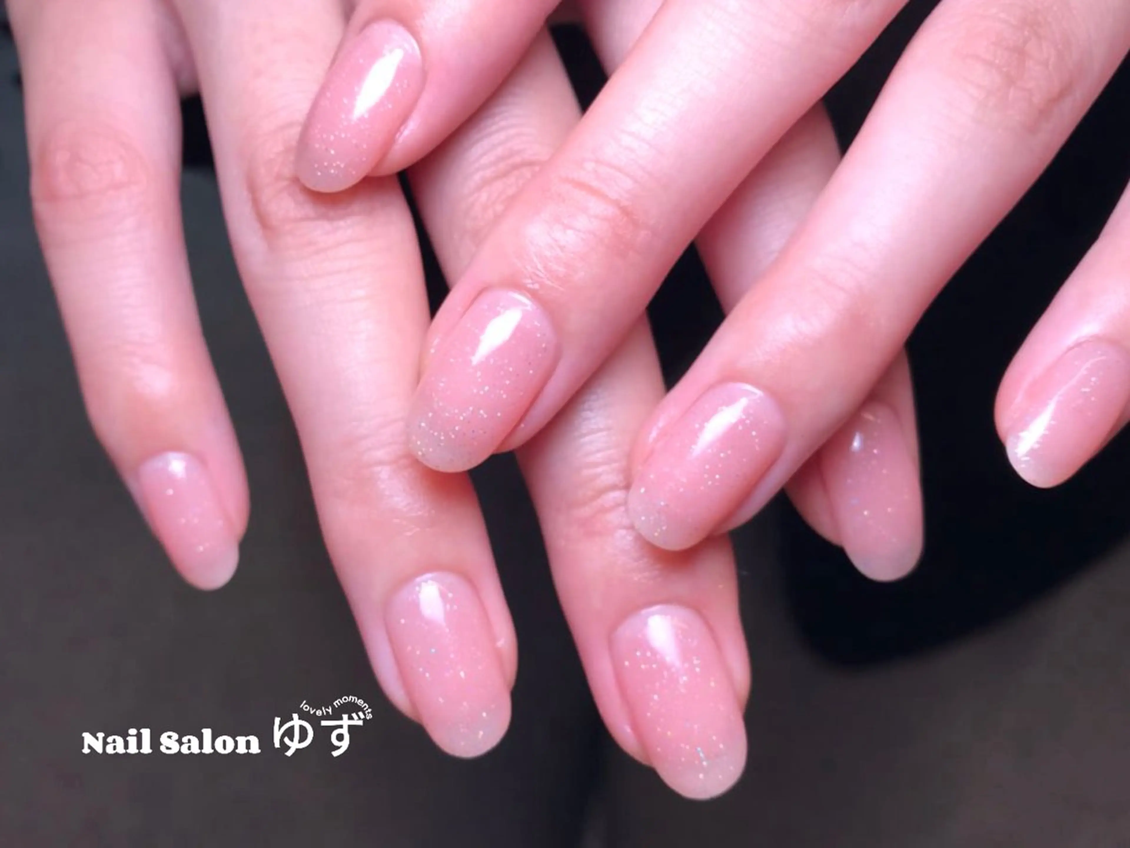 ネイル カジュアル チークネイル フレンチネイル ジェルネイル ガーリー ハンドネイル ネイルサロン ゆずのネイルデザイン