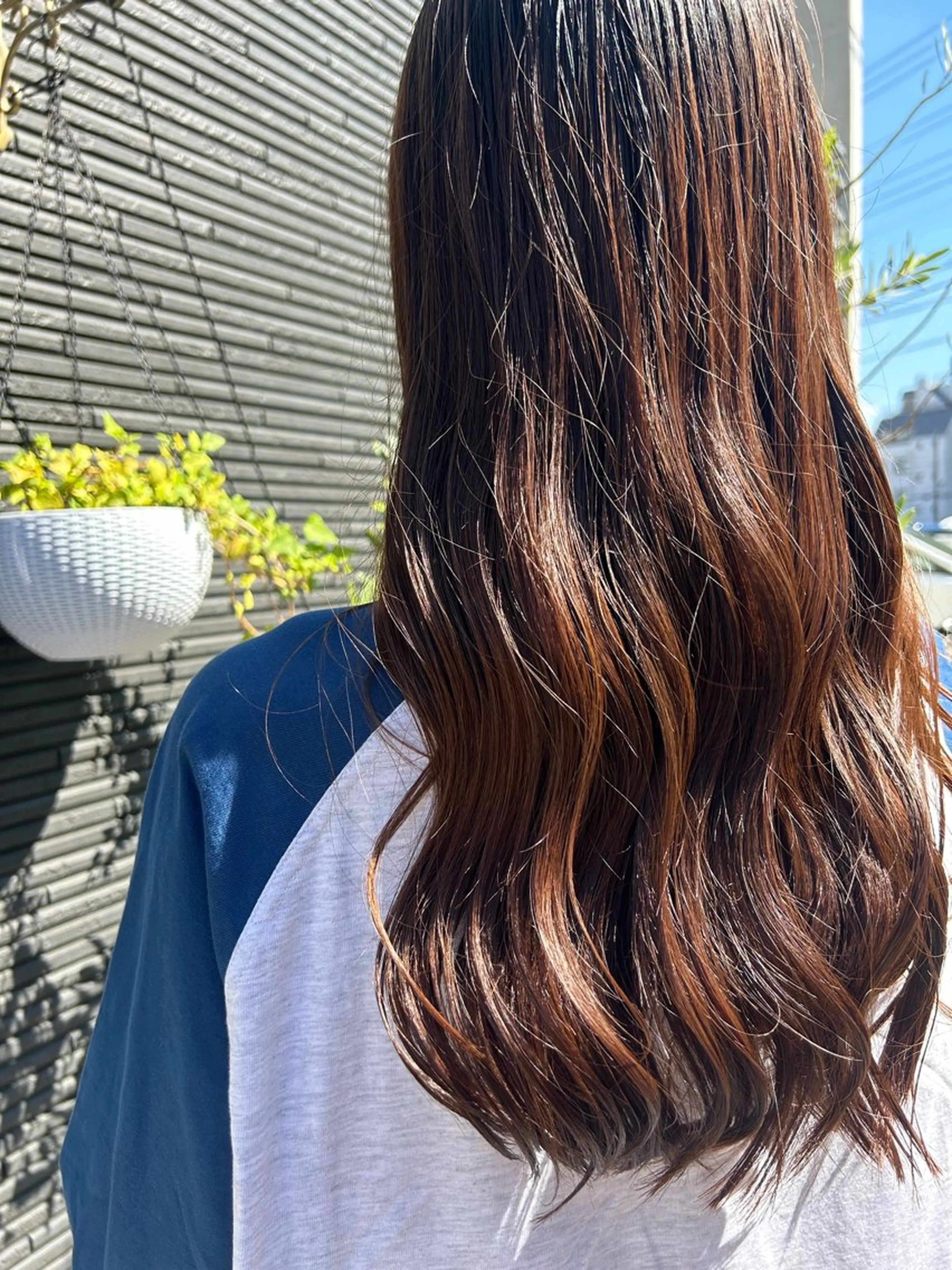 ロング カラー パーマ ヘアアレンジ カット 染谷 菜摘のヘアスタイル