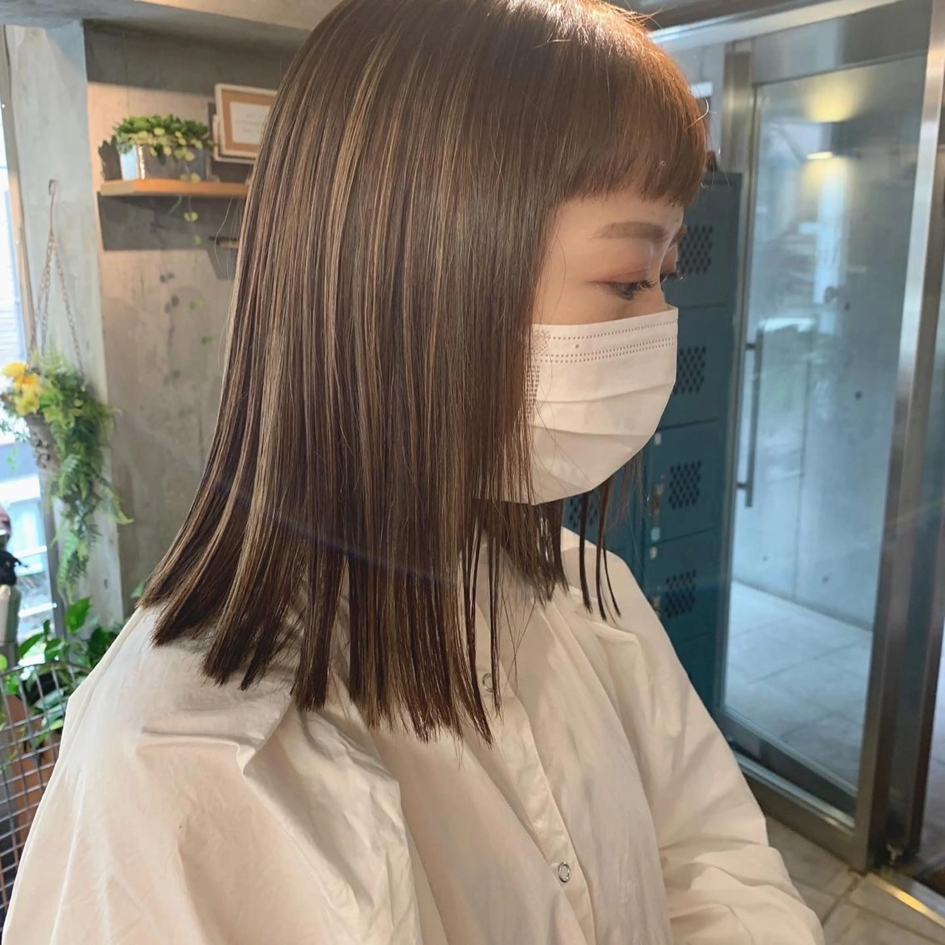 ミディアム ボブ オン眉 カット トリートメント 土屋かすみ✁︎. ꙳ 姫カットのヘアスタイル