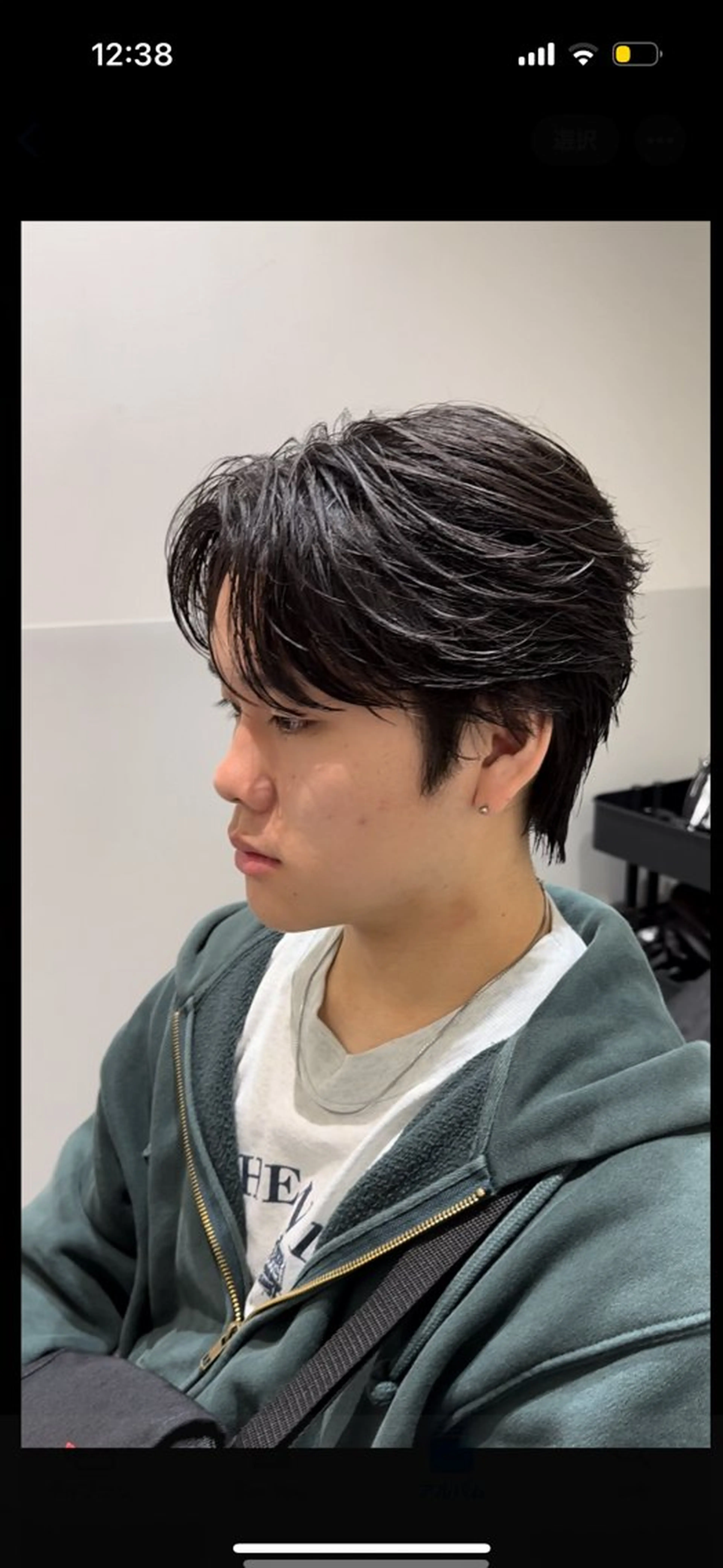 カラー パーマ メンズ センターパート SALOWIN新宿三丁目所属・新宿/新宿三丁目 メンズハイライト梶原のヘアスタイル
