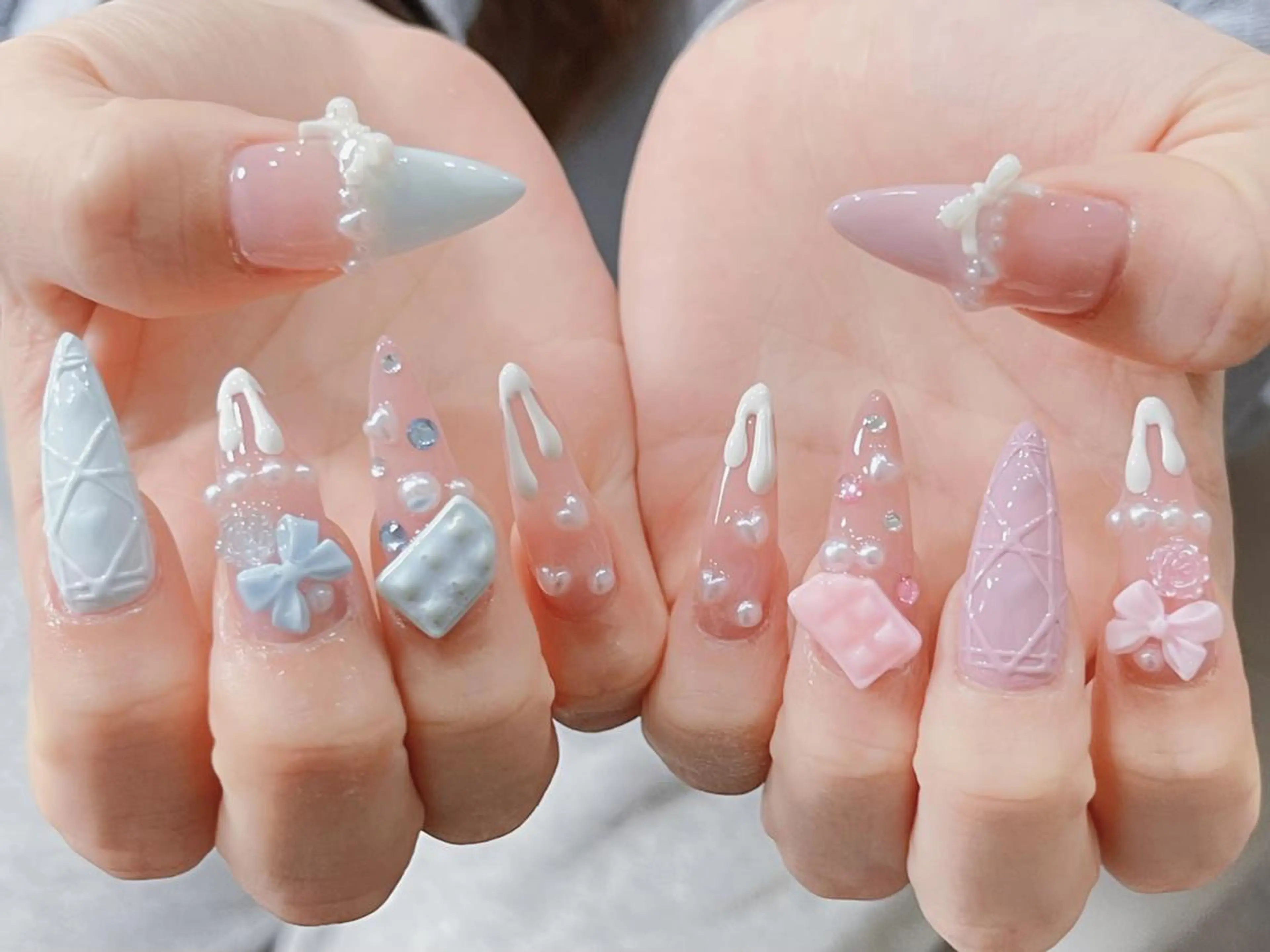 ネイル アートネイル ジェルネイル ニュアンスネイル 夏ネイル ネイルチップ ハンドネイル アンアンBelle Nail Salonのネイルデザイン