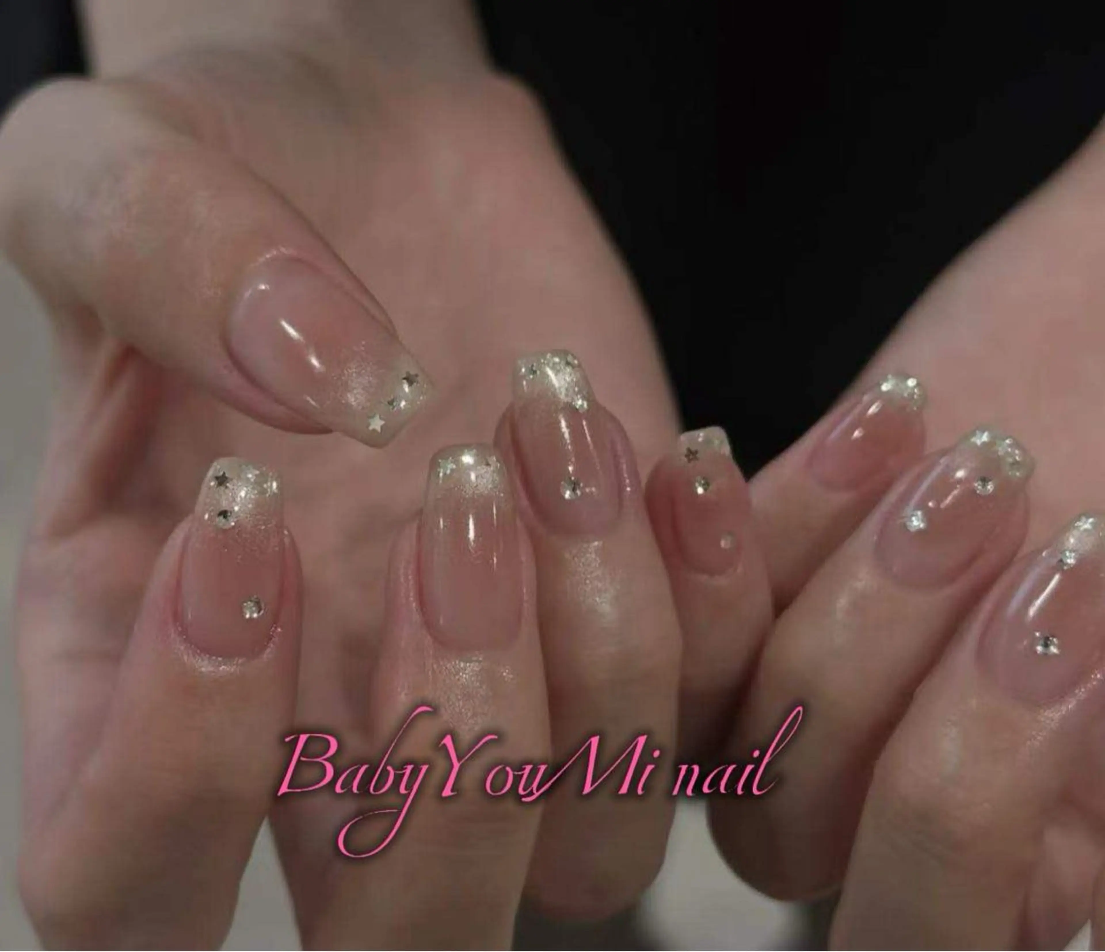 ネイル オーロラネイル フラワーネイル フットネイル フレンチネイル ジェルネイル ハンドネイル BabyYouMi nailのネイルデザイン