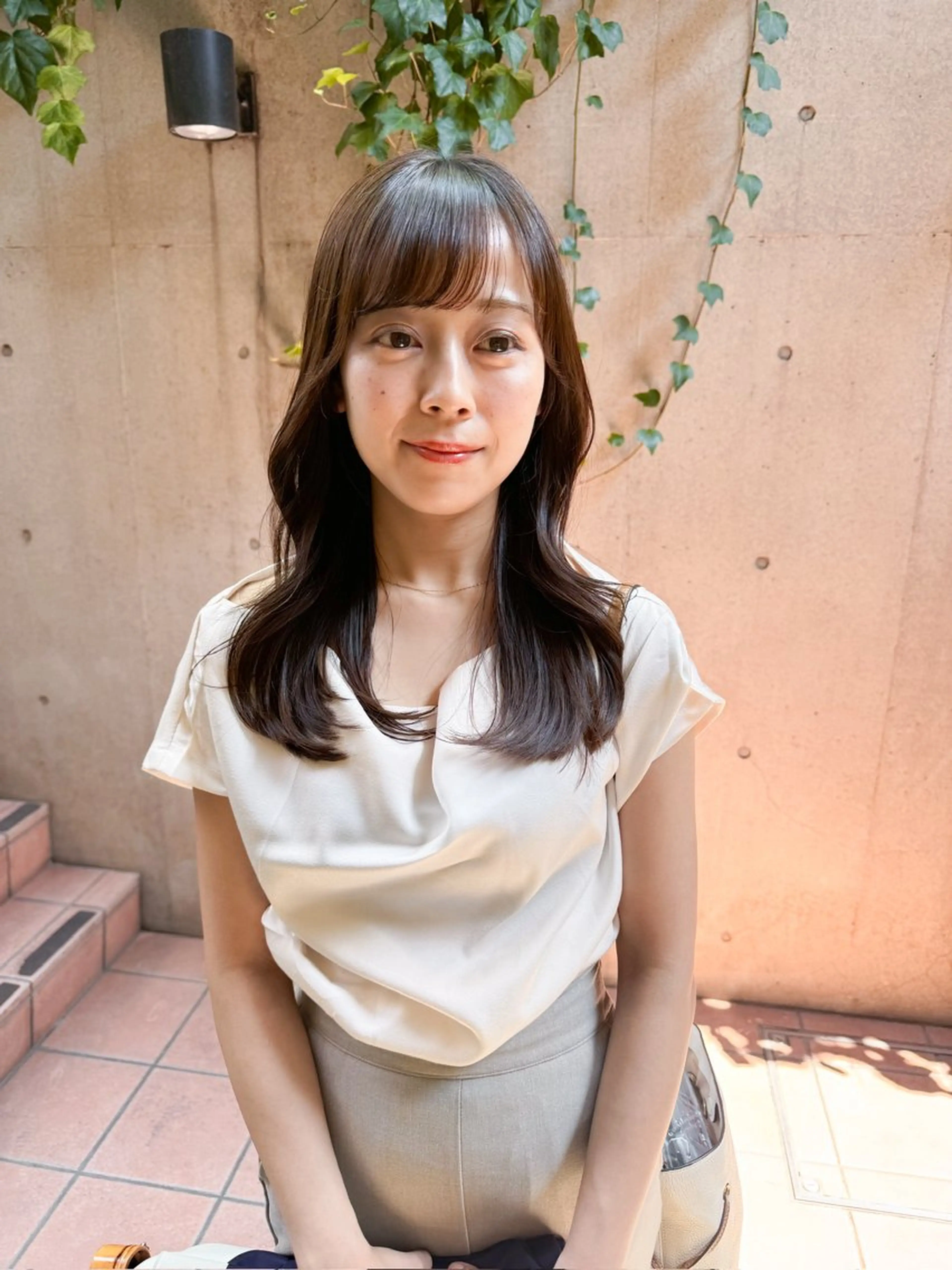 ミディアム パーマ カット パーマ 大橋 芽衣のヘアスタイル