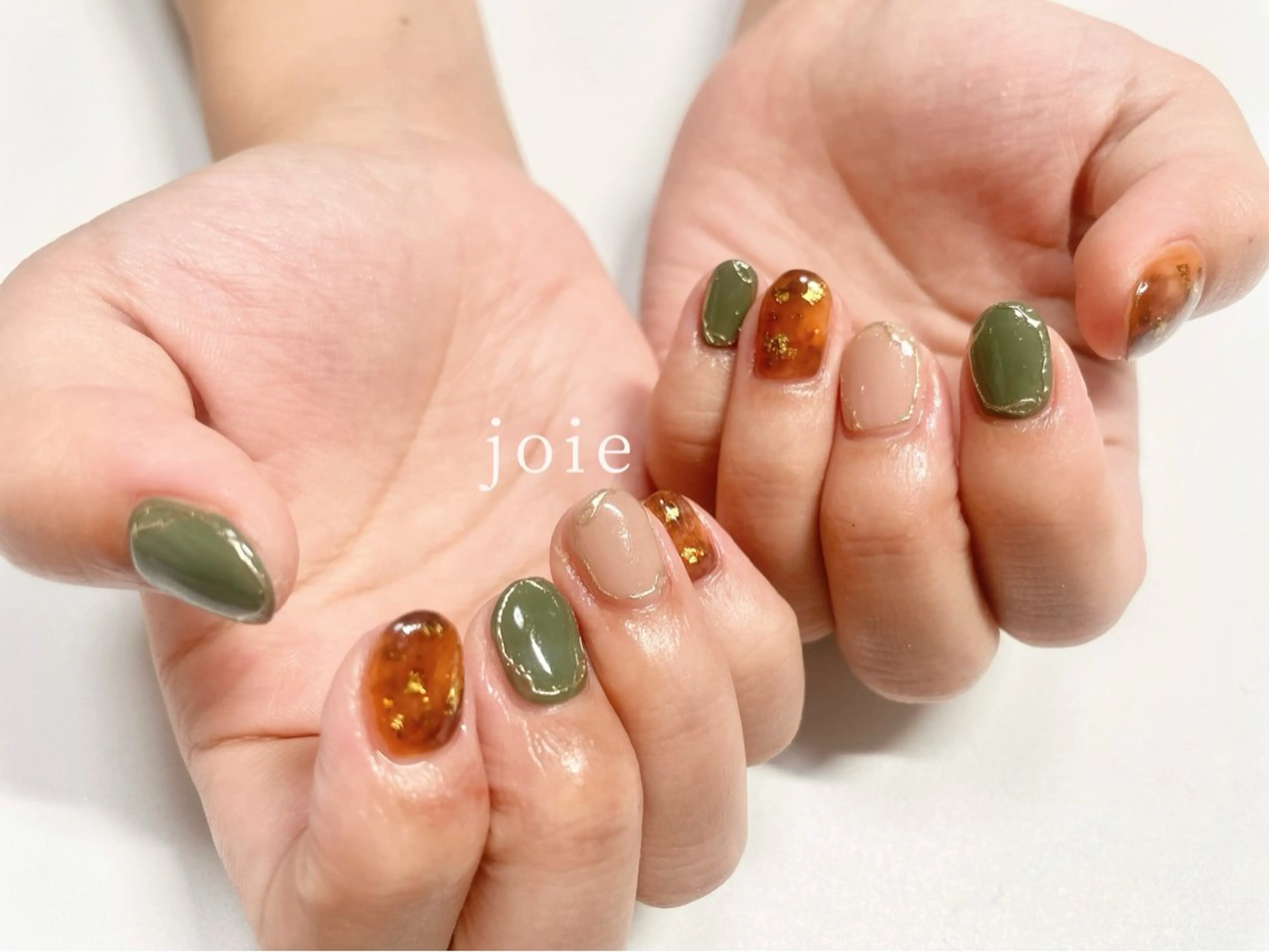 ネイル べっ甲ネイル フットネイル ジェルネイル ニュアンスネイル パラジェル Nailist Mikuのネイルデザイン