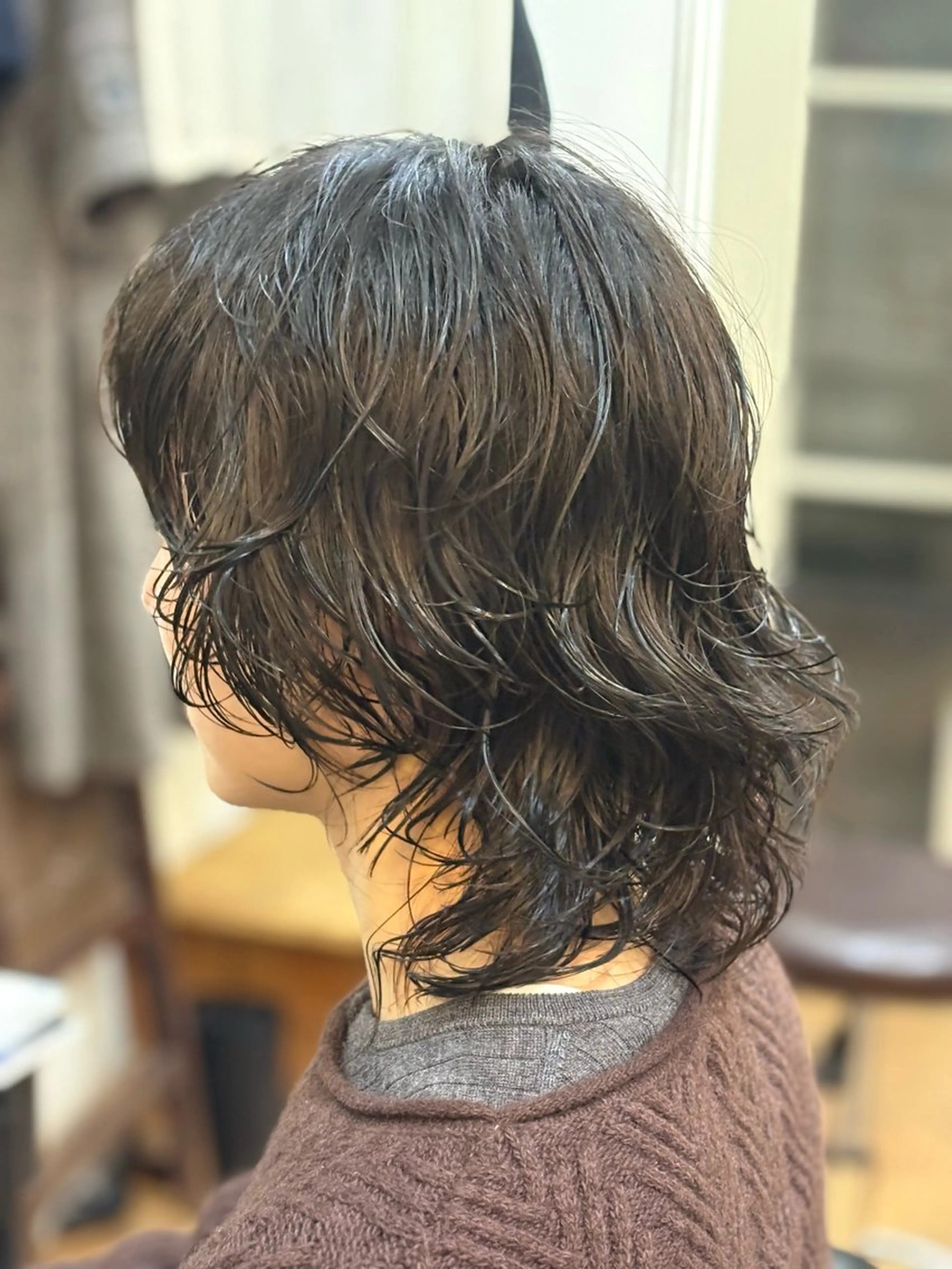 ミディアム パーマ ミディアムパーマ ウルフカット カット パーマ 【pejite】 小沼 勇貴のヘアスタイル