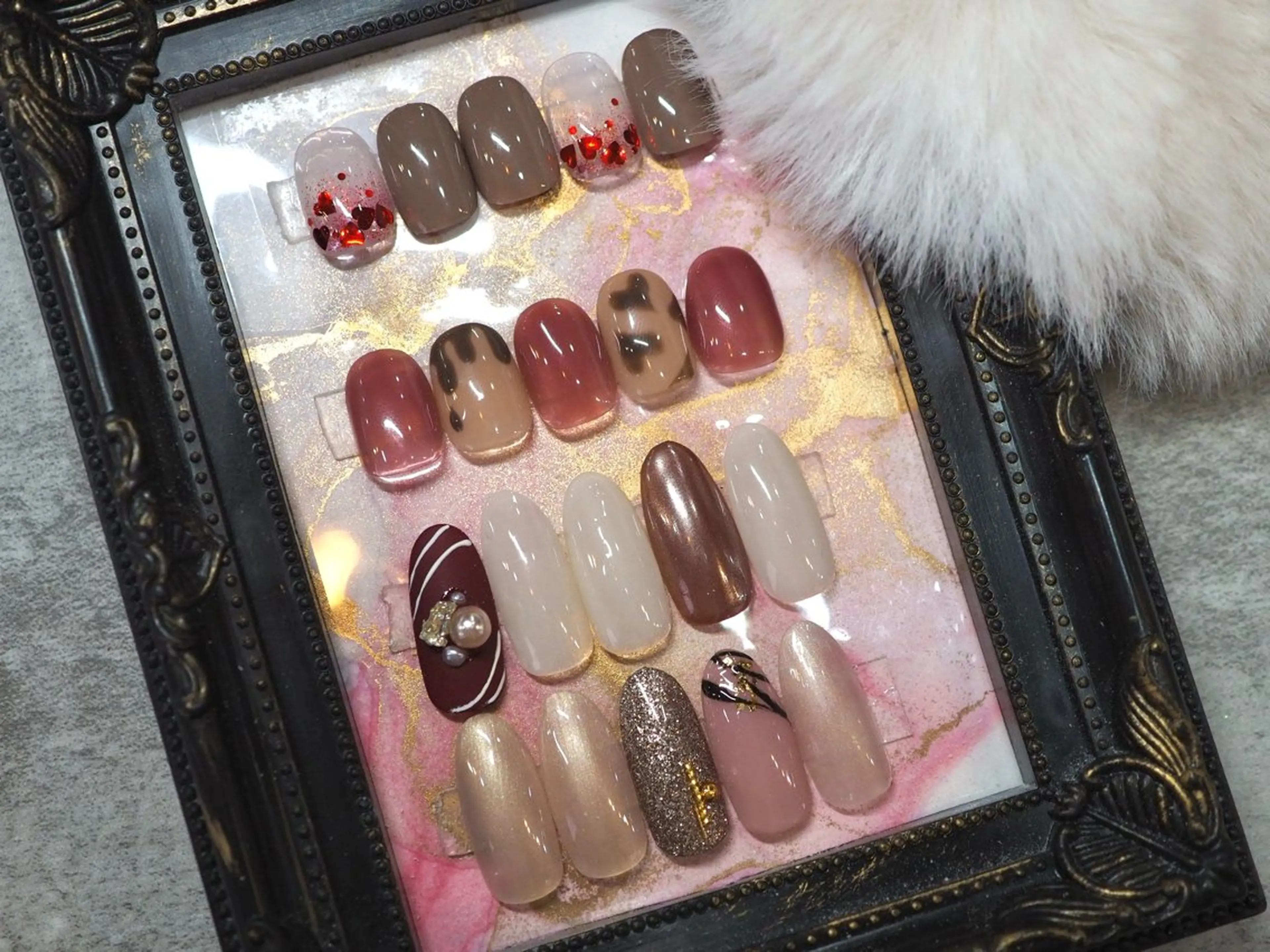 ネイル バレンタイン ハンドネイル glaNje所属・glaNje aoiのネイルデザイン