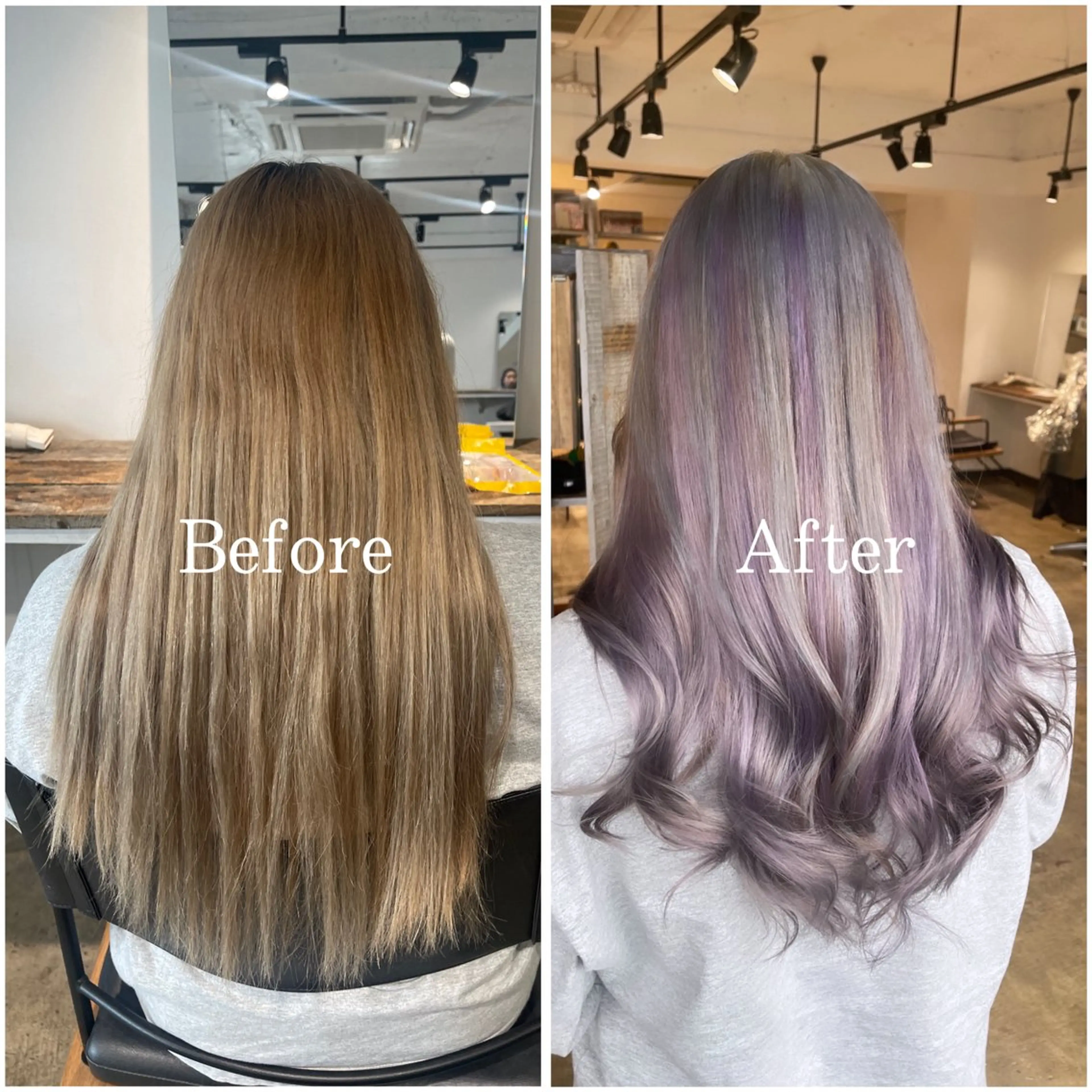 ロング カラー ブリーチ デザインカラー ハイトーンカラー ムラ修正/ ハイトーン💖Riaのヘアスタイル