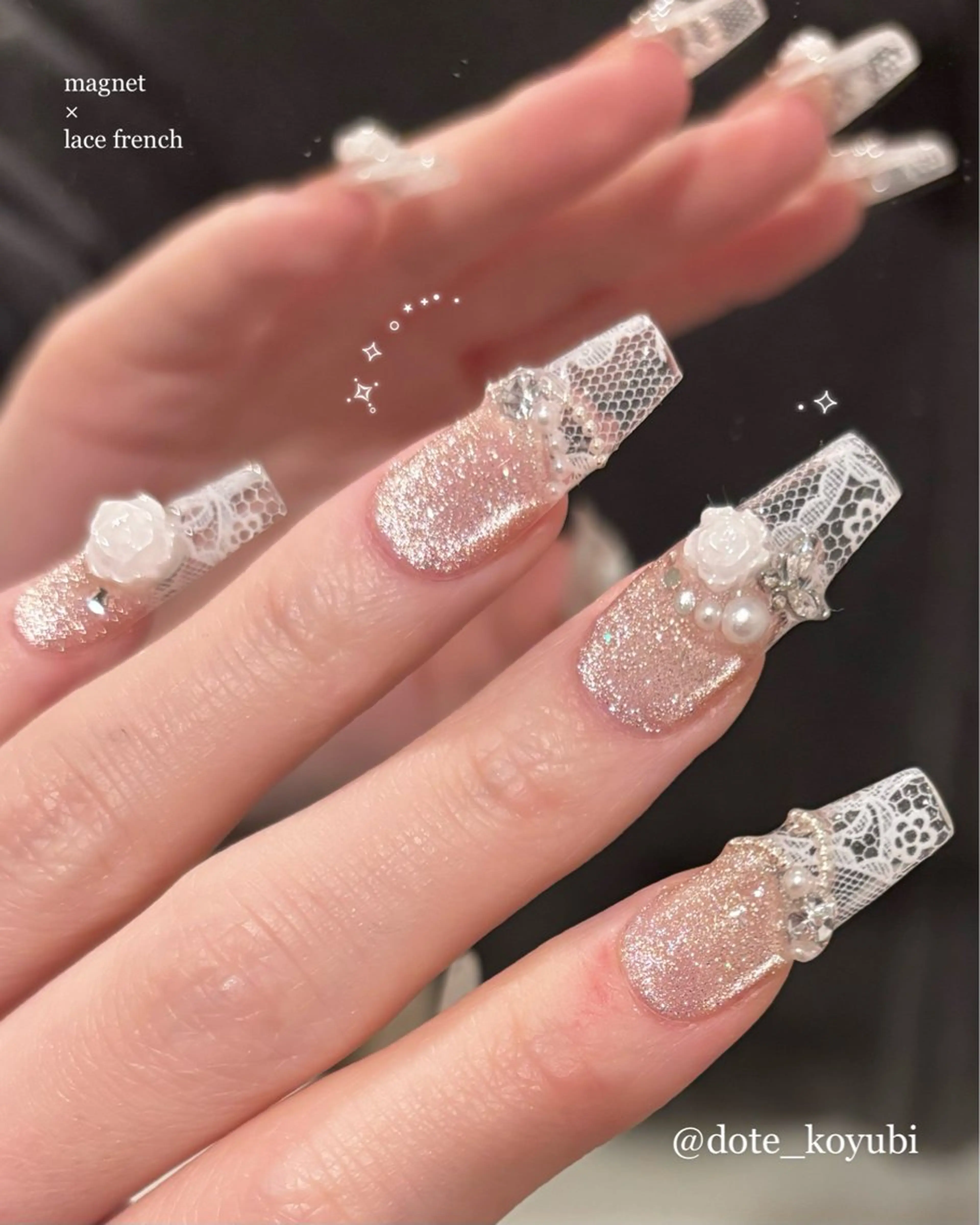 ネイル レース 春ネイル ハンドネイル nail salon DOTE(ドート)のネイルデザイン