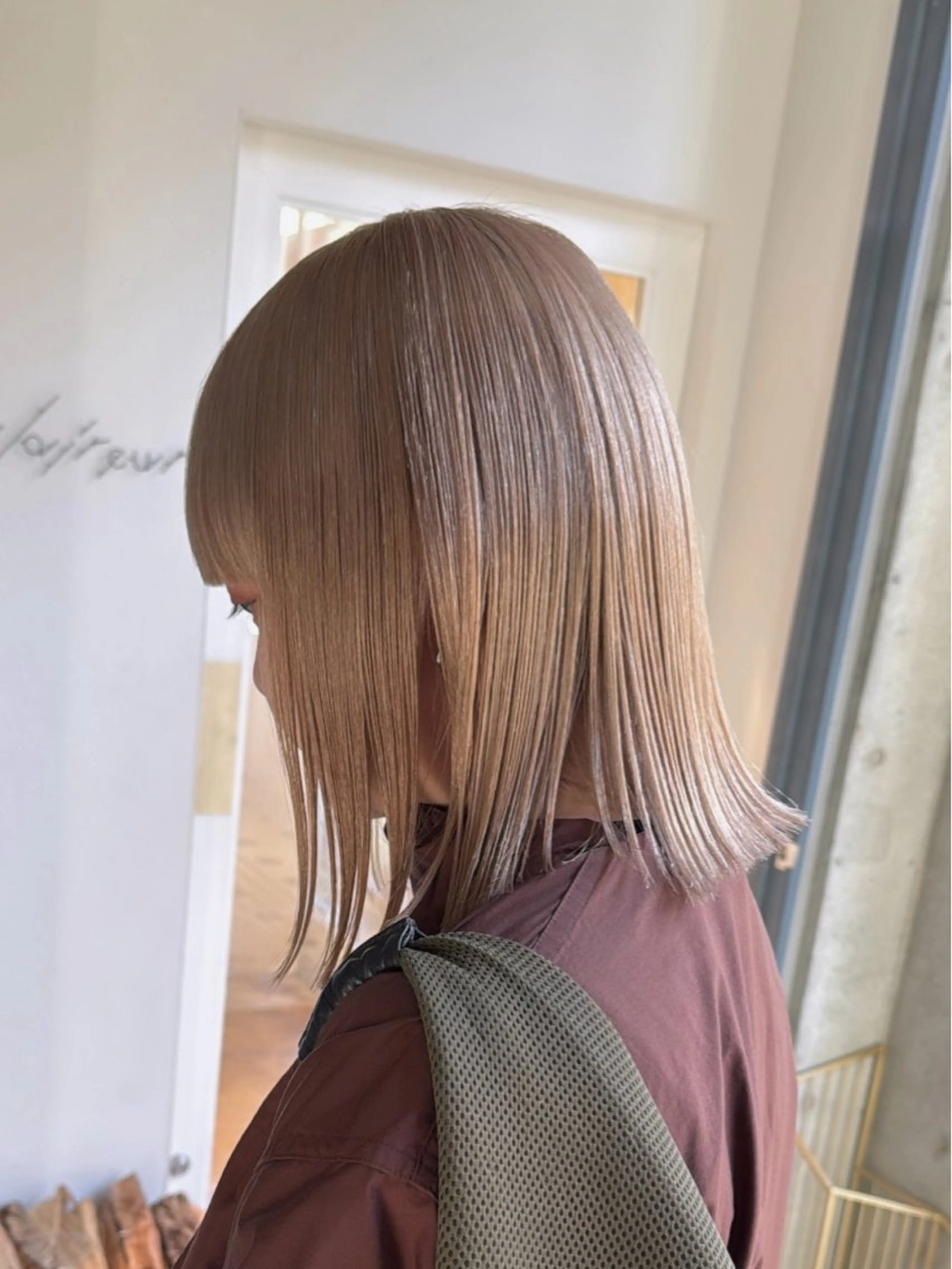 ミディアム カラー ヘアカラー トリートメント 色落ち綺麗透明感カラ /ボブ/ナカツヒカルのヘアスタイル