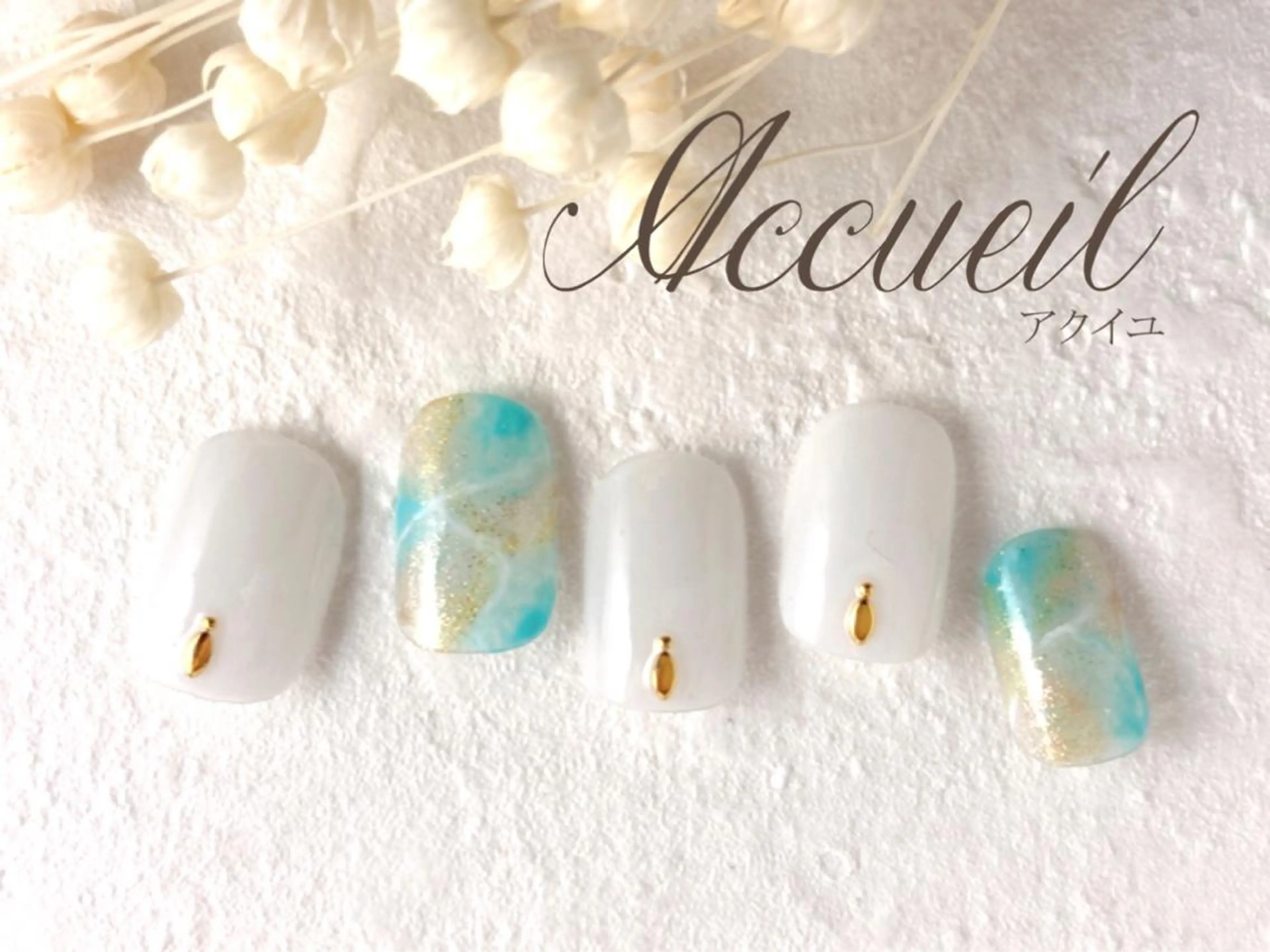 ネイル マツエク・マツパ 大理石ネイル(マーブル) ビジューバイアクイユネイルズ東中野店所属・ビジューバイアクイユ ネイルズ　東中野店のネイルデザイン