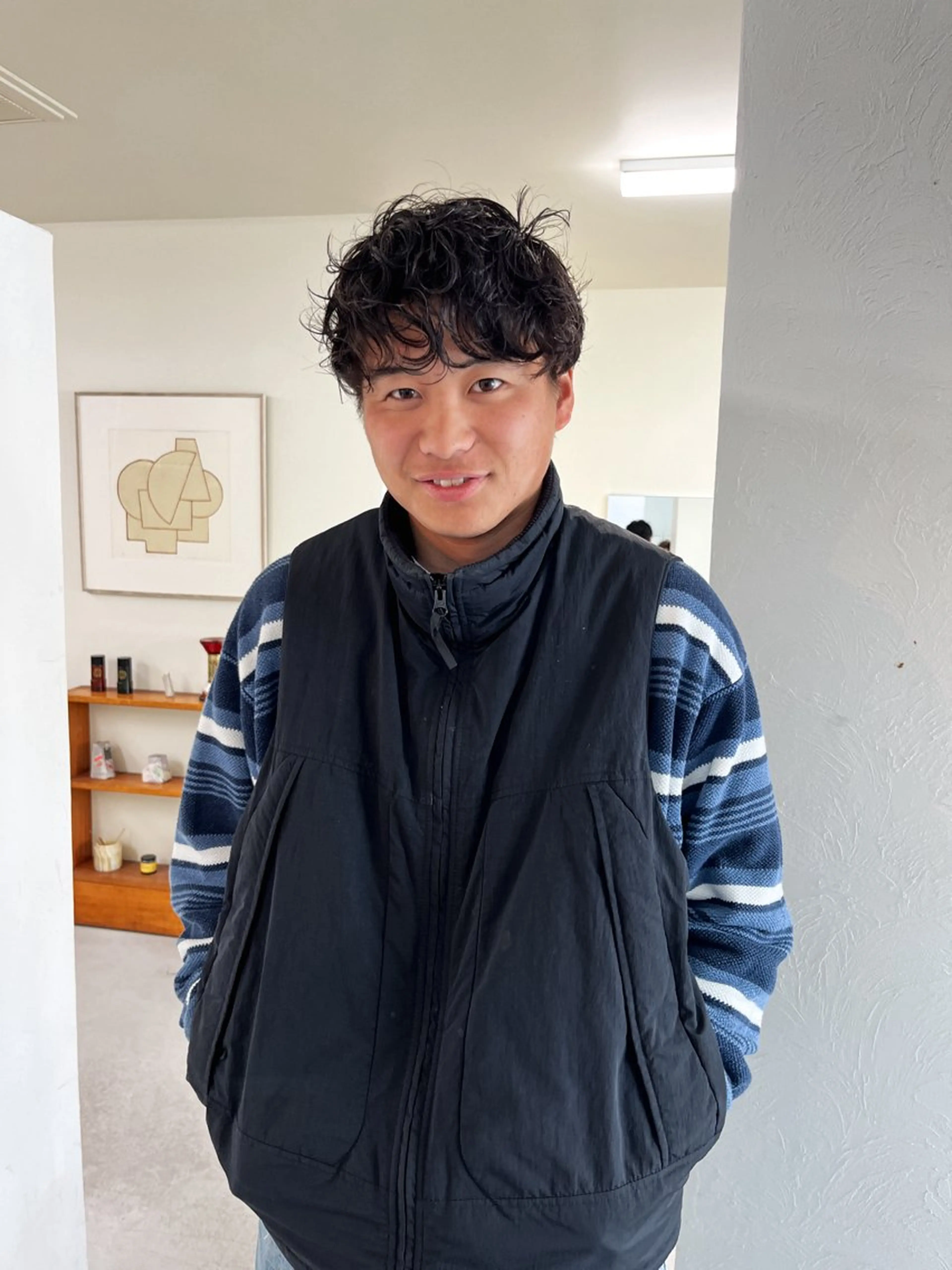 ショート パーマ メンズ メンズパーマ メンズハイトーン/栄 /イトウタケルのヘアスタイル