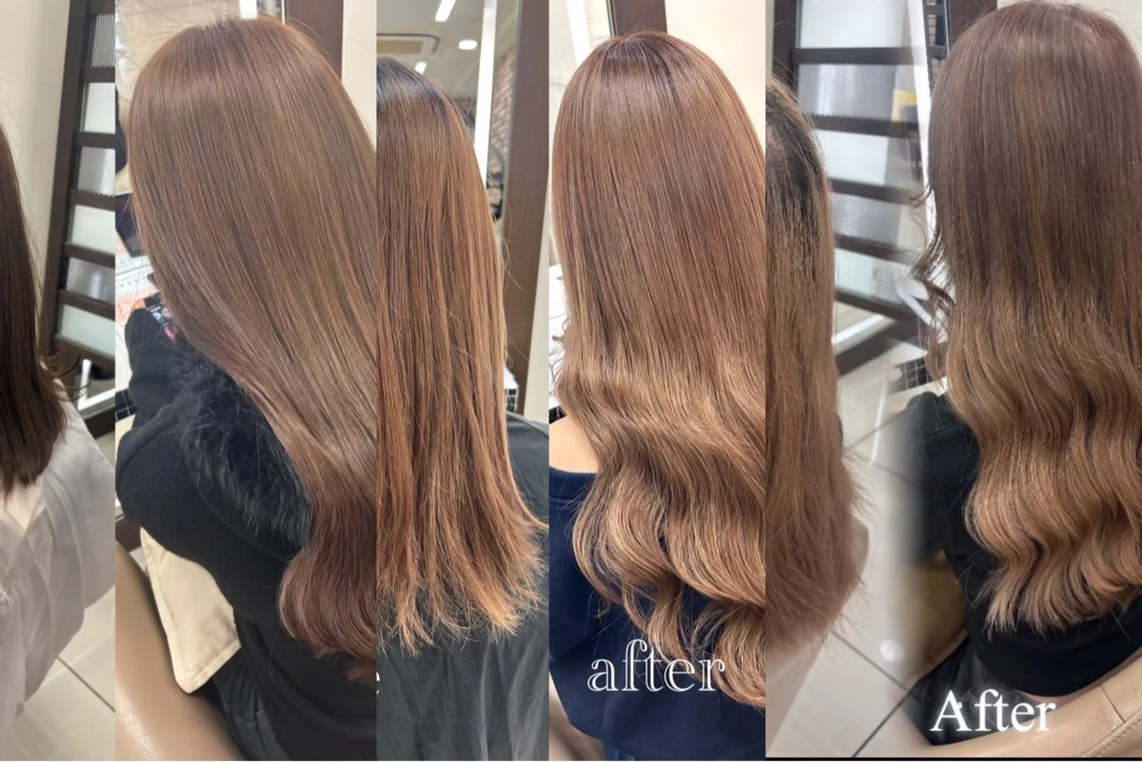 セミロング カラー ヘアカラー エクステ 羽エクステ/シール エクステ/横浜駅5分のヘアスタイル