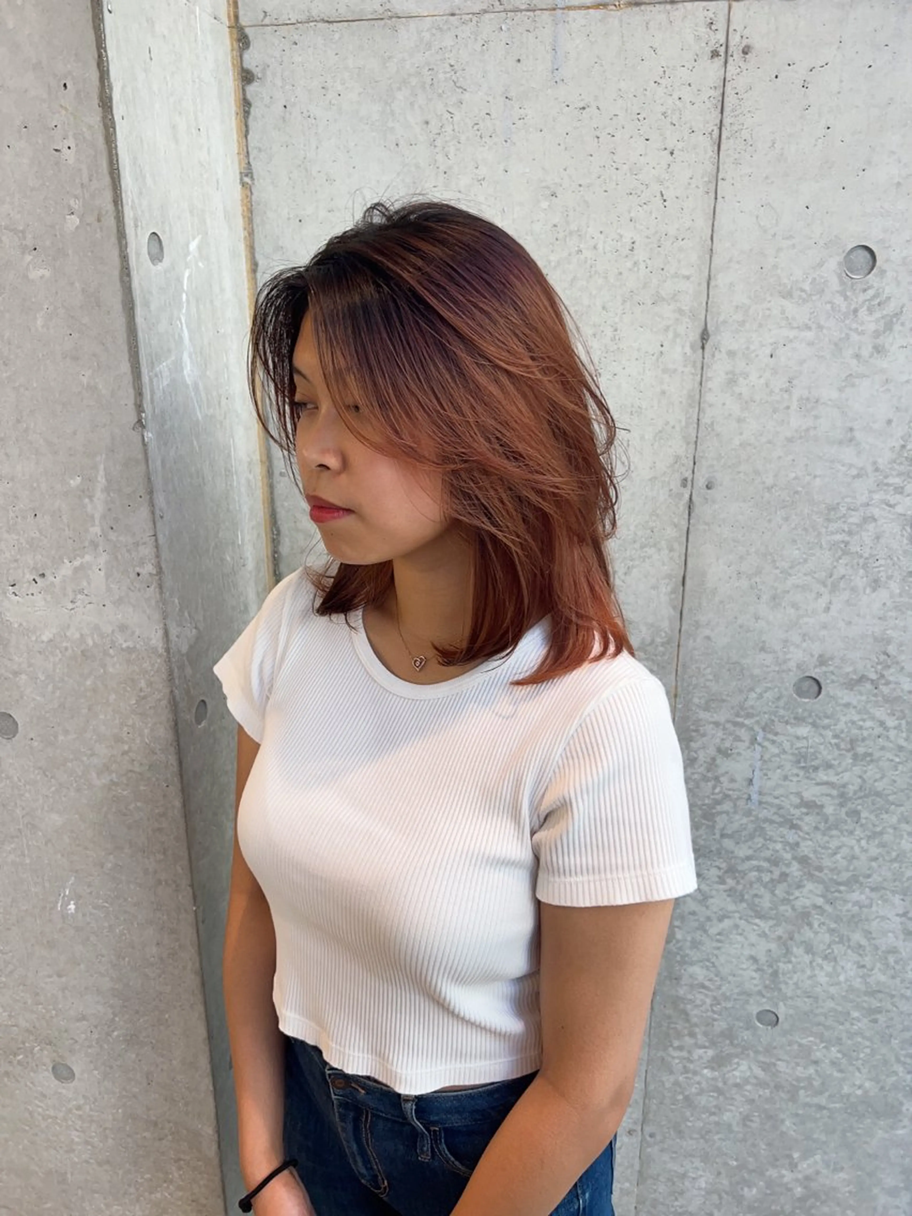 ミディアム カラー レイヤーカット カット 誰よりも丁寧なカット 🍀小林輝のヘアスタイル