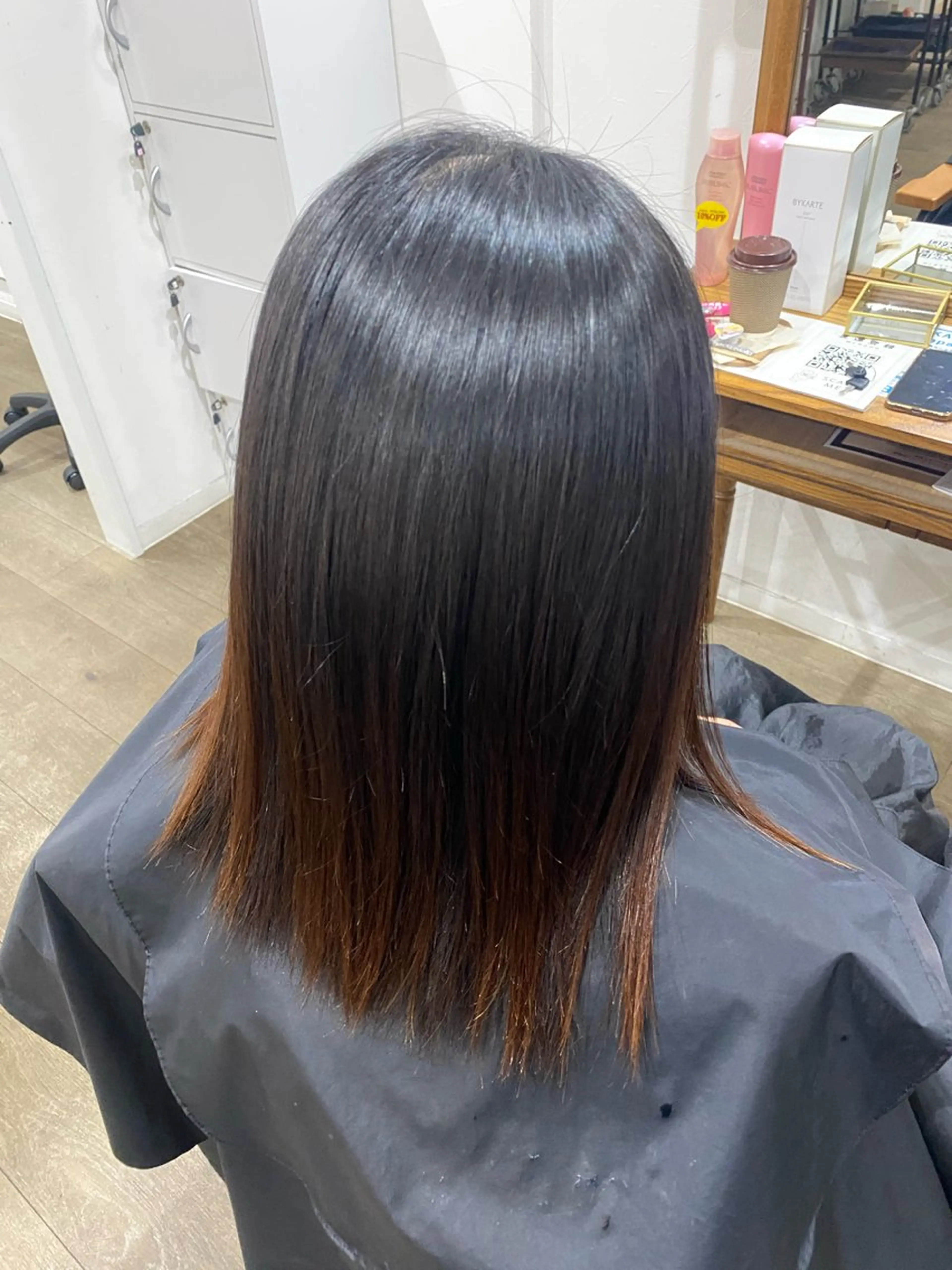 ミディアム カット 縮毛矯正 Jewel  Box東梅田所属・髪質改善サロン 梅田/ヨナミネのヘアスタイル