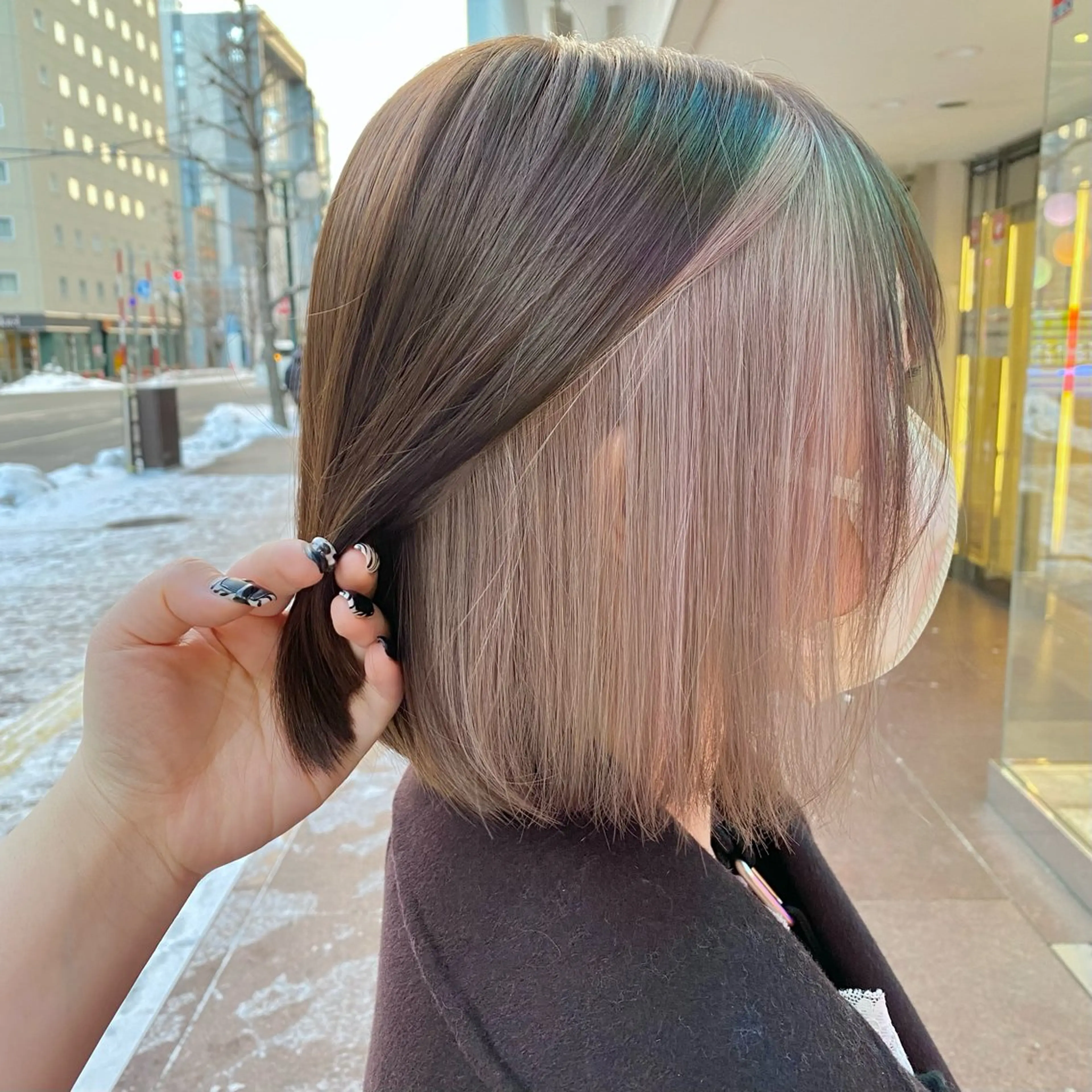 ショート カラー 透けカラー/レイヤー /ウルフ/🫧みずほのヘアスタイル