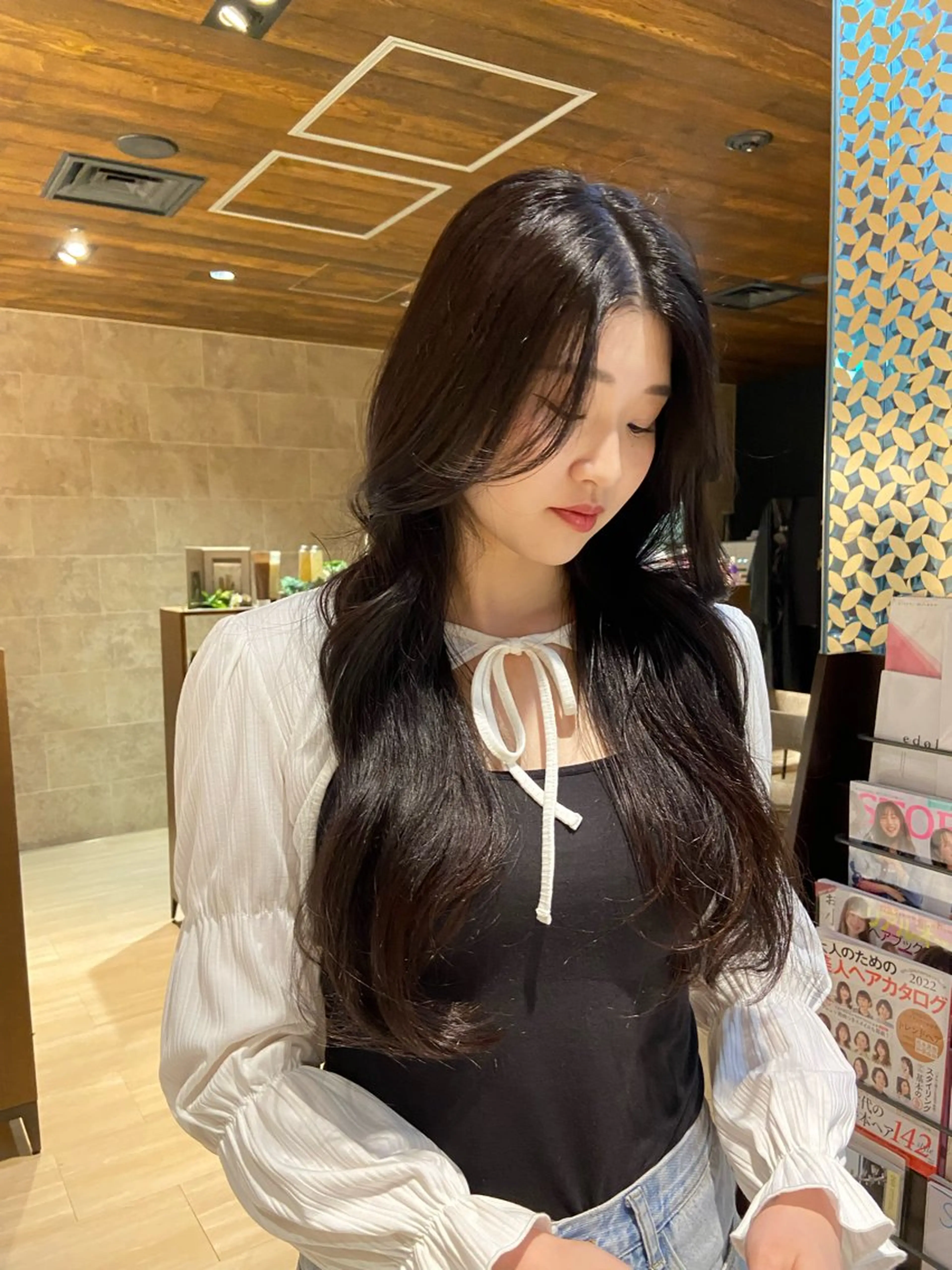 ロング カラー ヘッドスパ 🎀大竹美侑／顔まわ りカット／レイヤーのヘアスタイル