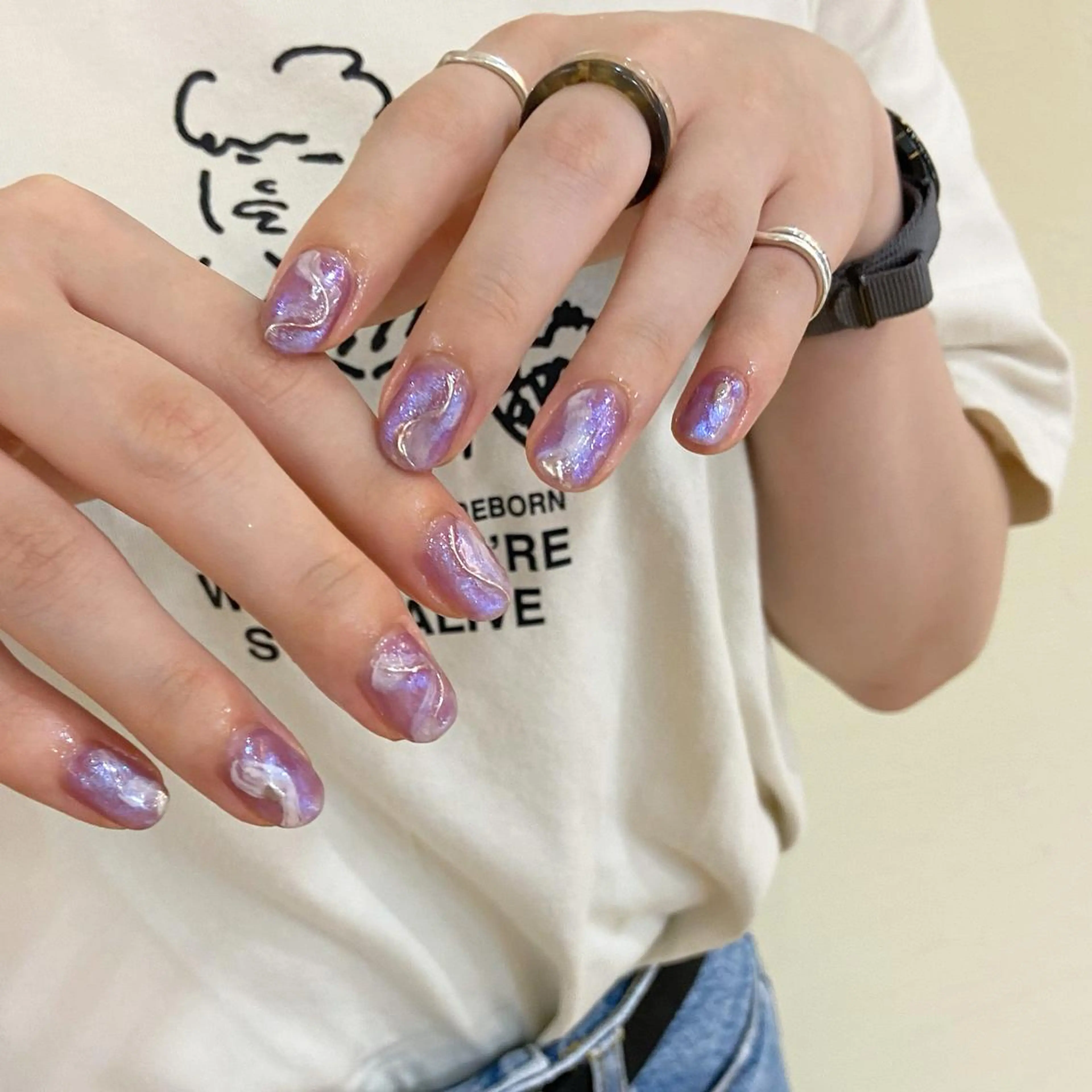 ネイル 𝕄𝕚𝕪𝕦🤍 自由が丘⌇パラジェルのネイルデザイン