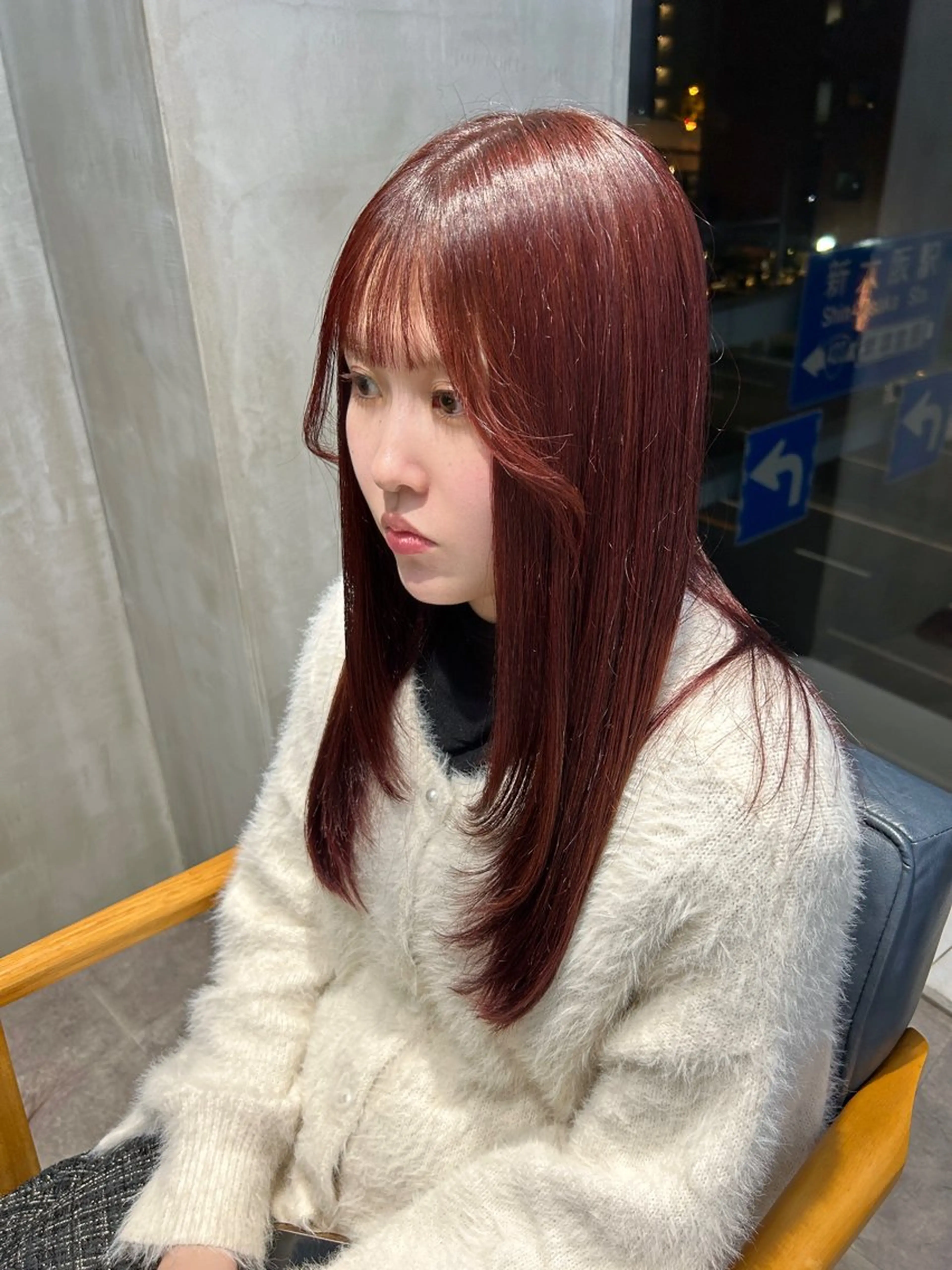 ロング カラー ヘアカラー トリートメント newi梅田🫧韓国 ヘア🫧sakiのヘアスタイル