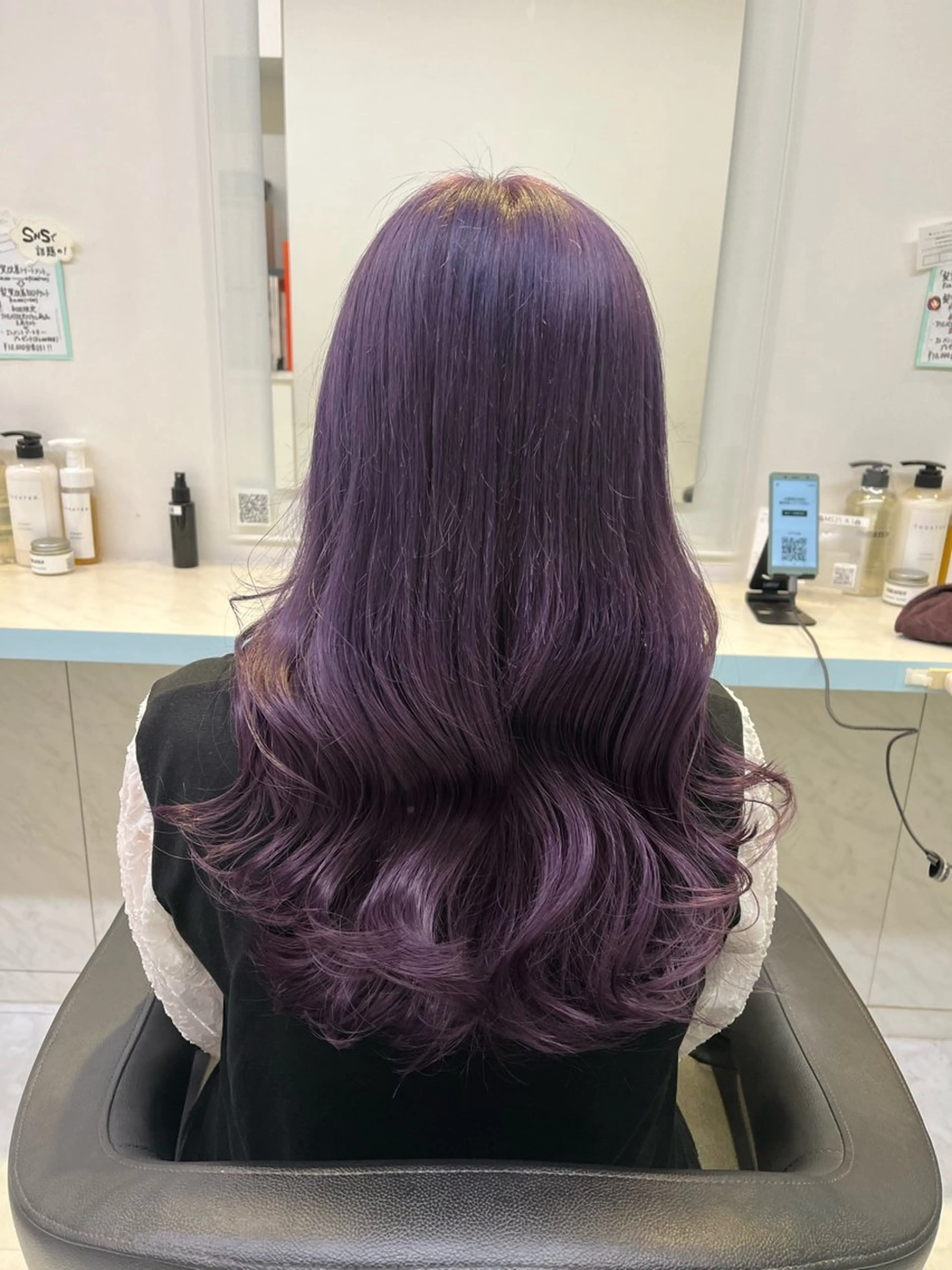 セミロング カラー ヘアカラー トリートメント ブリーチカラー 🩵MIZUKIのヘアスタイル