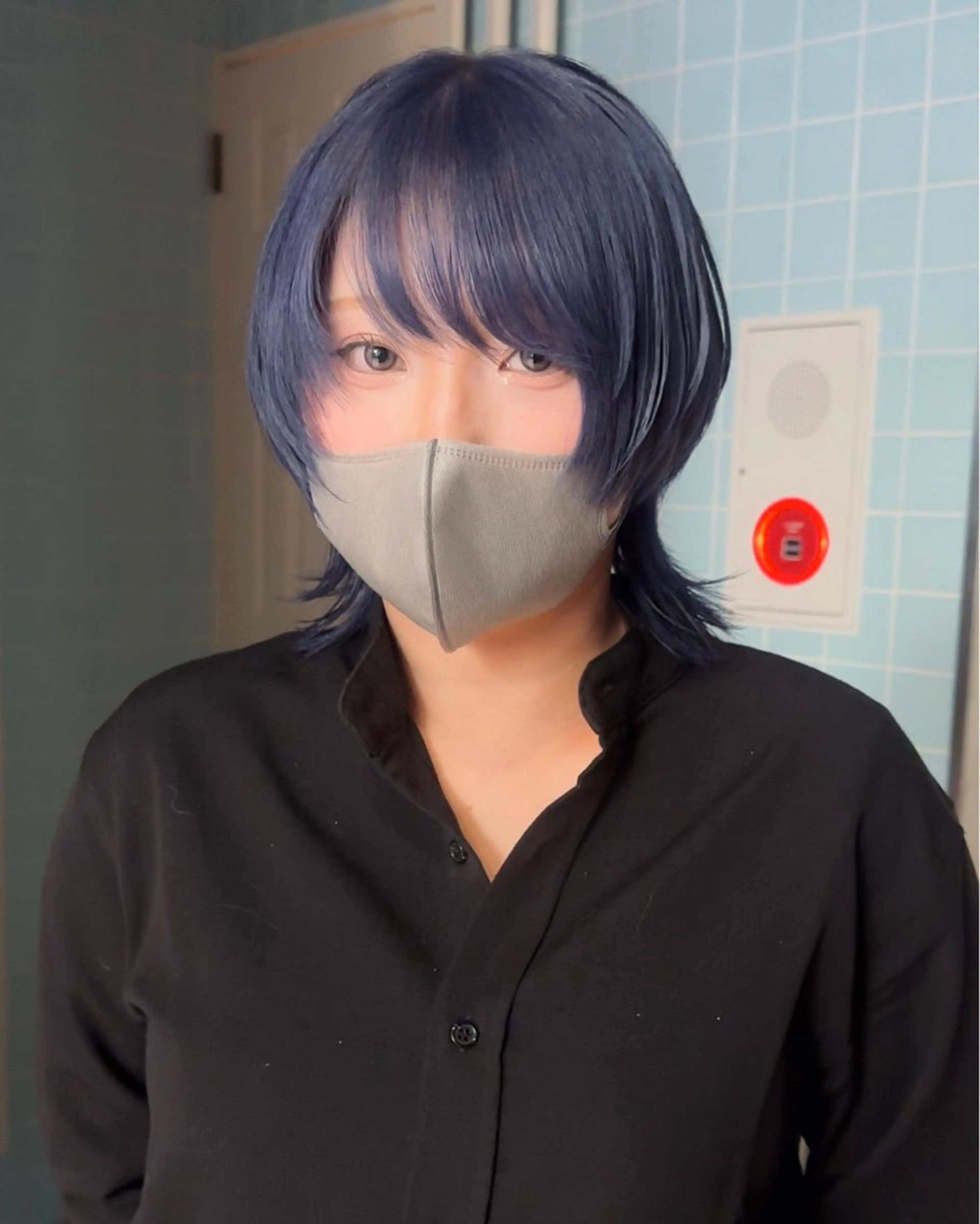 ショート 顔まわりレイヤー レイヤーカット ショートヘア ウルフカット カット ヘアカラー トリートメント ウルフ/レイヤー/ 渋谷🔮Yudaiのヘアスタイル