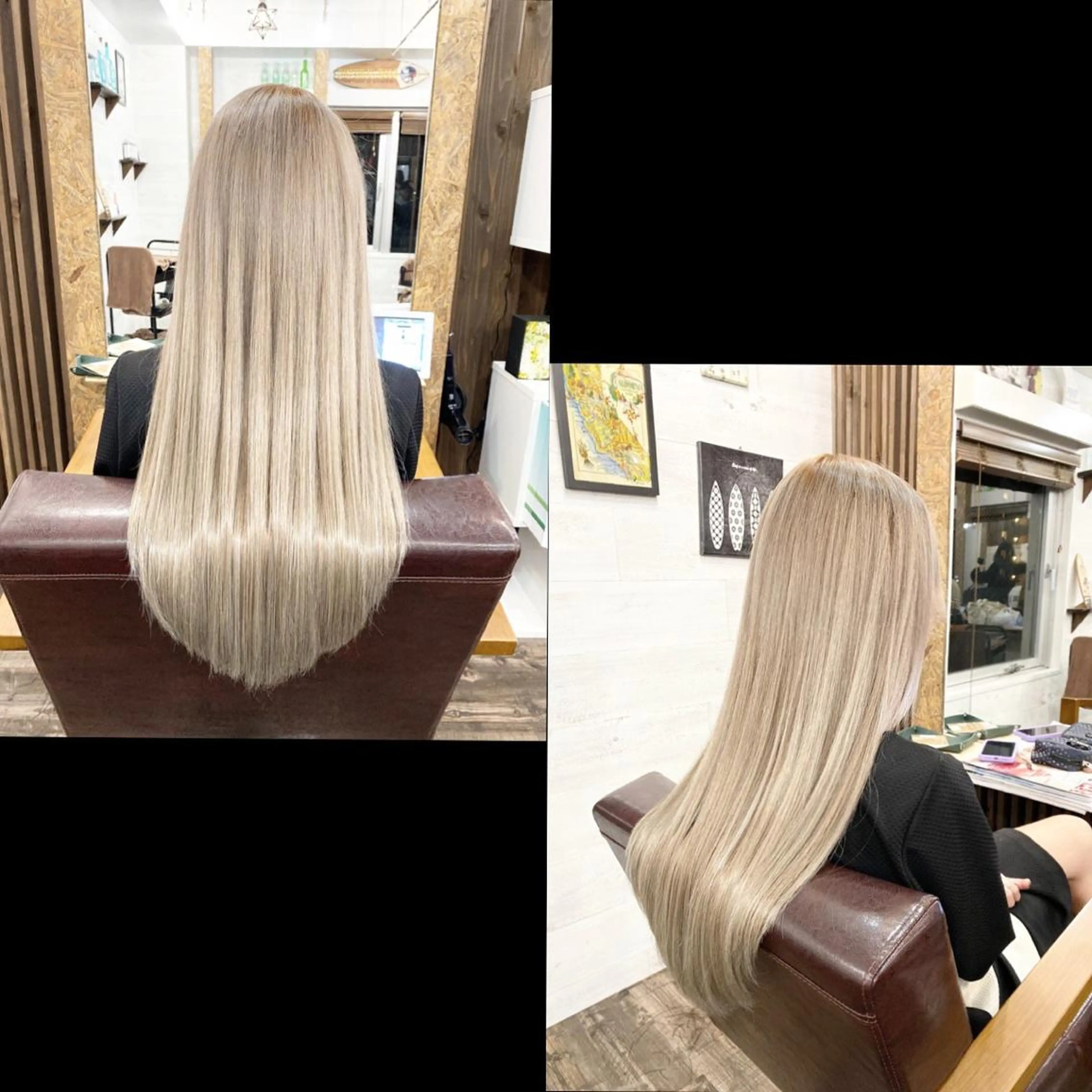 💖ダブルカラー+最高級毛質最長70cm編み込みエクステ50本💖の写真