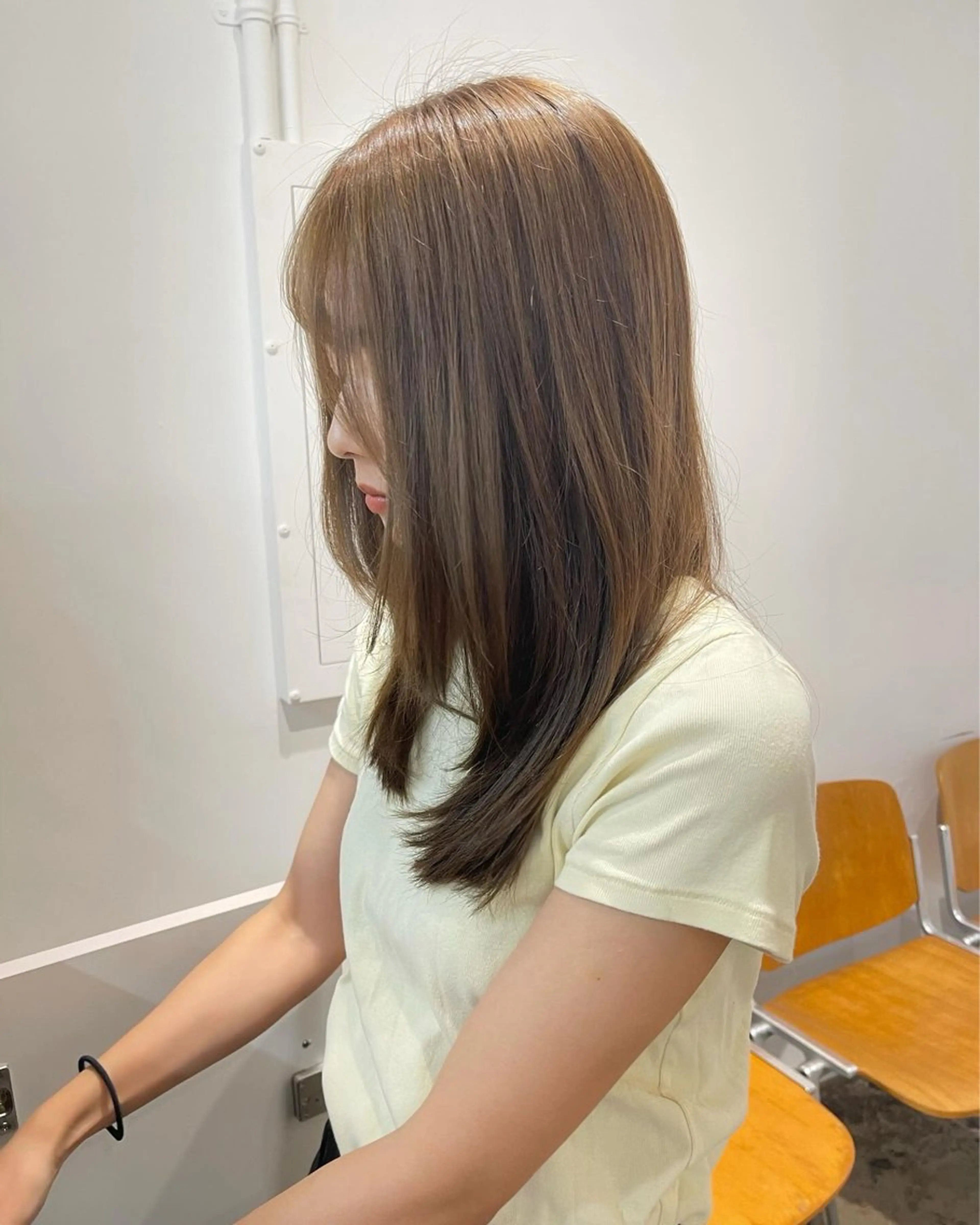 セミロング カラー カット ヘアカラー Terve.野崎 真里奈のヘアスタイル