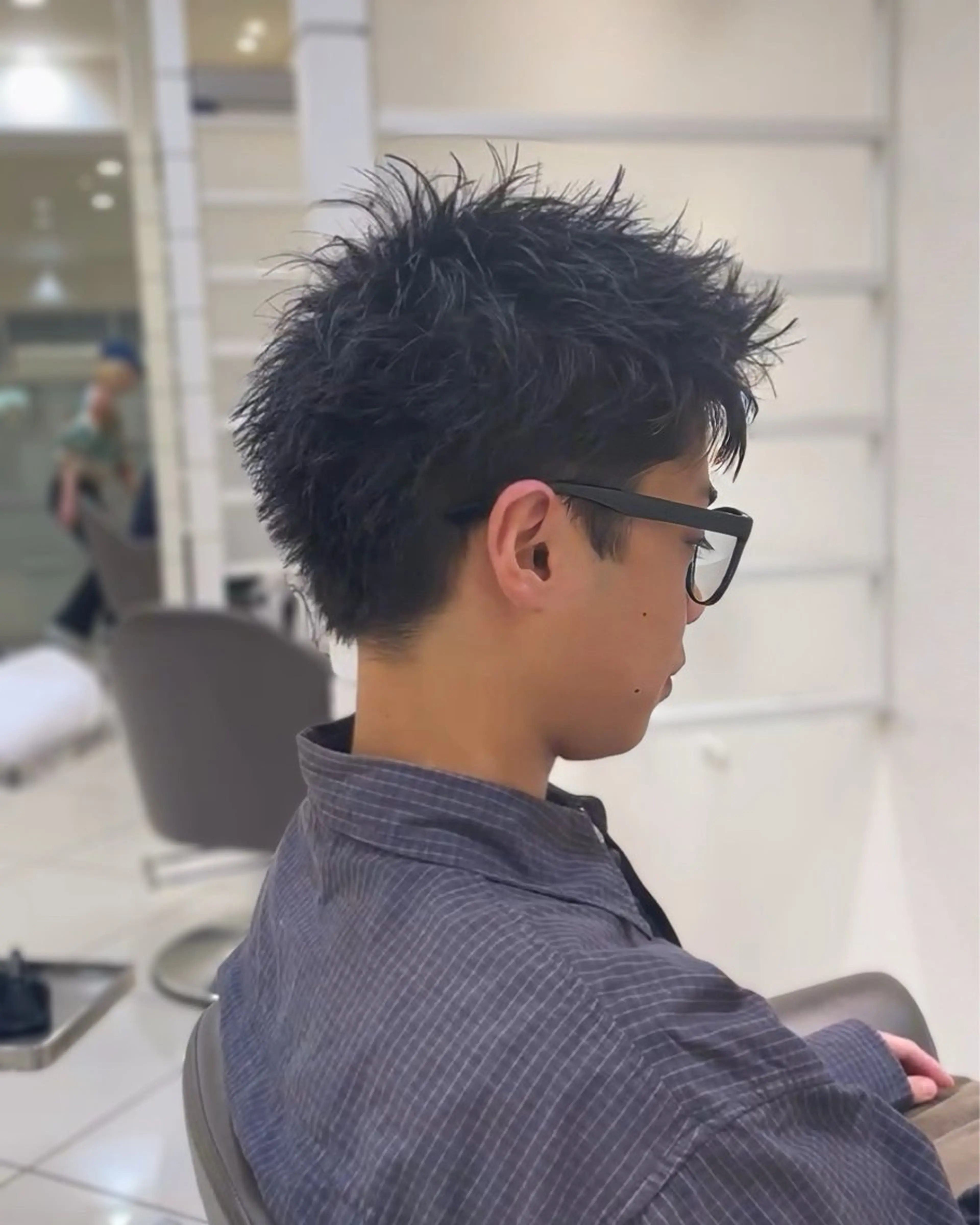 メンズ スパイキーショート カット トリートメント メンズ縮毛矯正 ブリーチカラー/まやのヘアスタイル