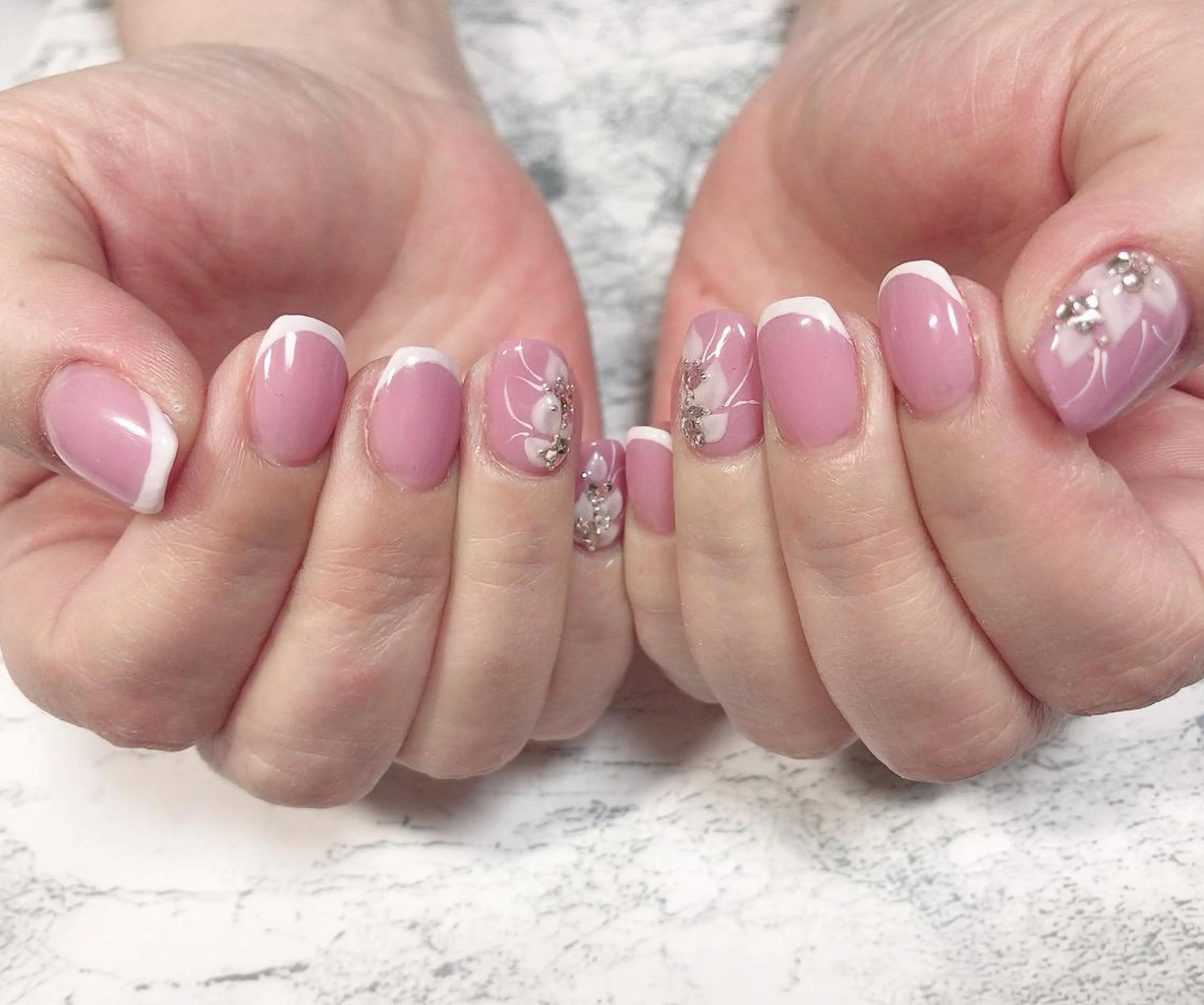ネイル フットネイル ニュアンスネイル ピンク シンプルネイル 春ネイル ネイル フフラ所属・nail fufla ♡yamane♡のネイルデザイン