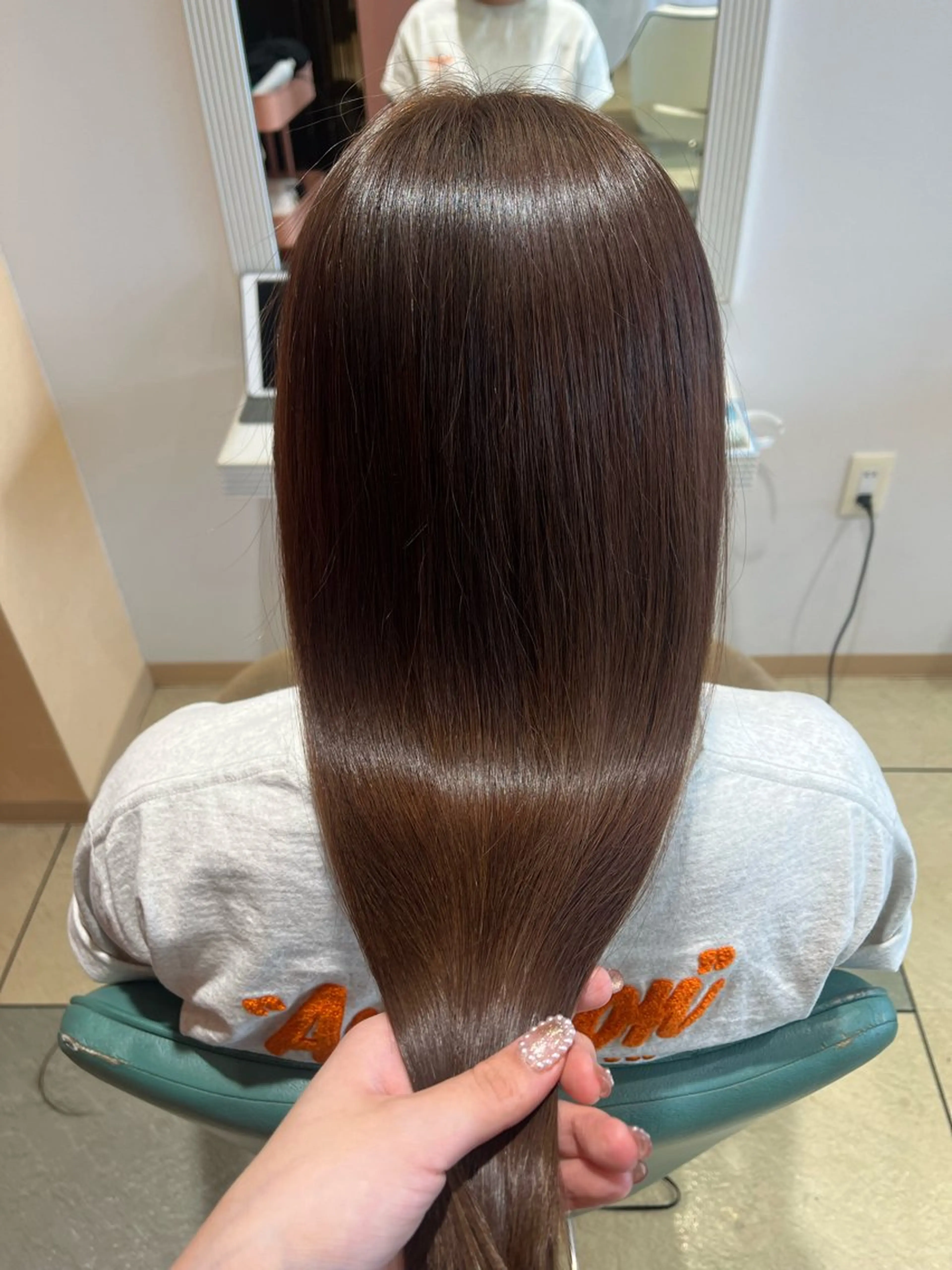 ロング カラー カット ヘアカラー トリートメント ベージュカラー⌇﻿ くびれヘア.𐙚心音のヘアスタイル