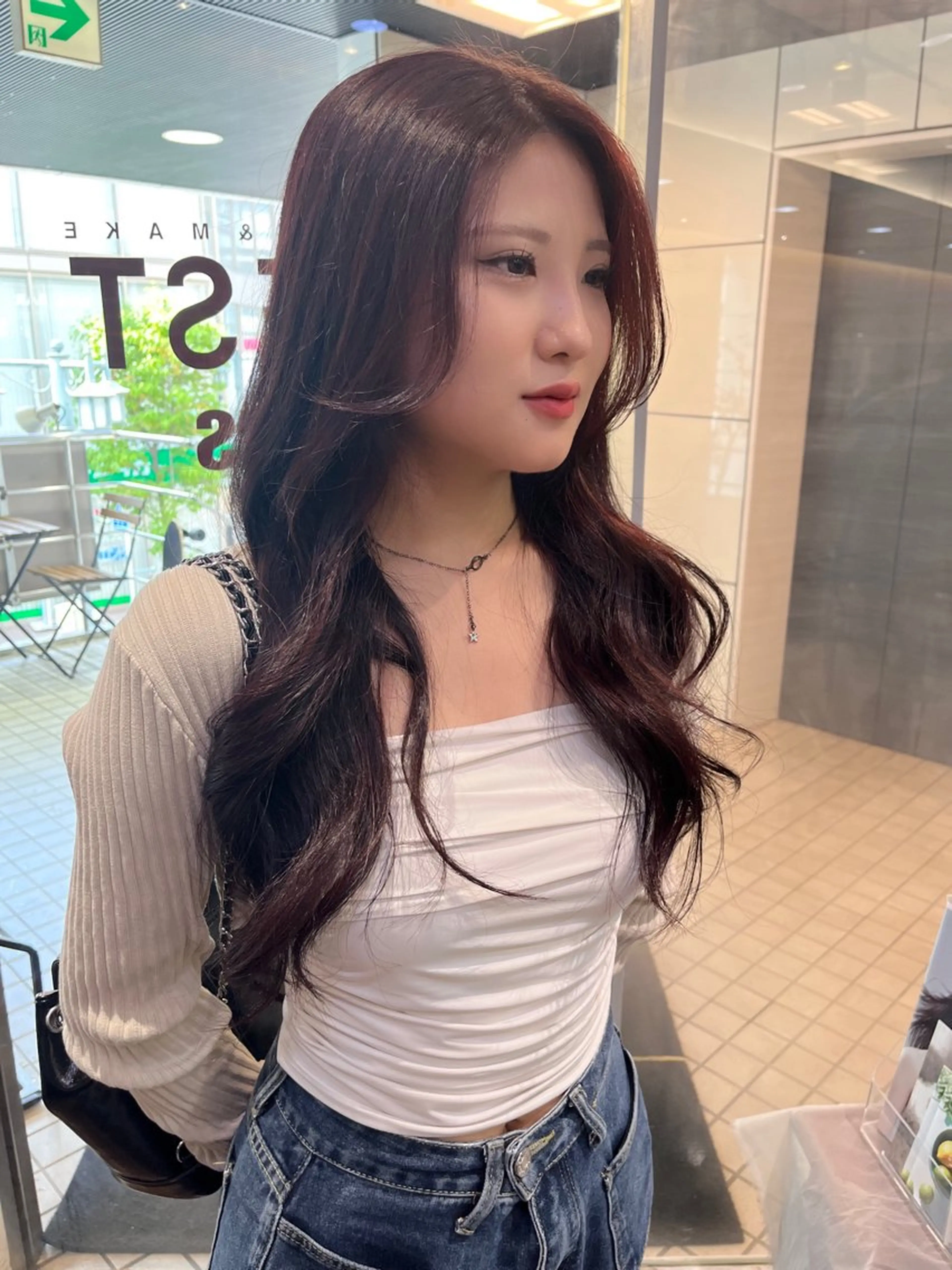 ロング カラー ヘアカラー 酸性ストレート 🤍🎀honokaのヘアスタイル