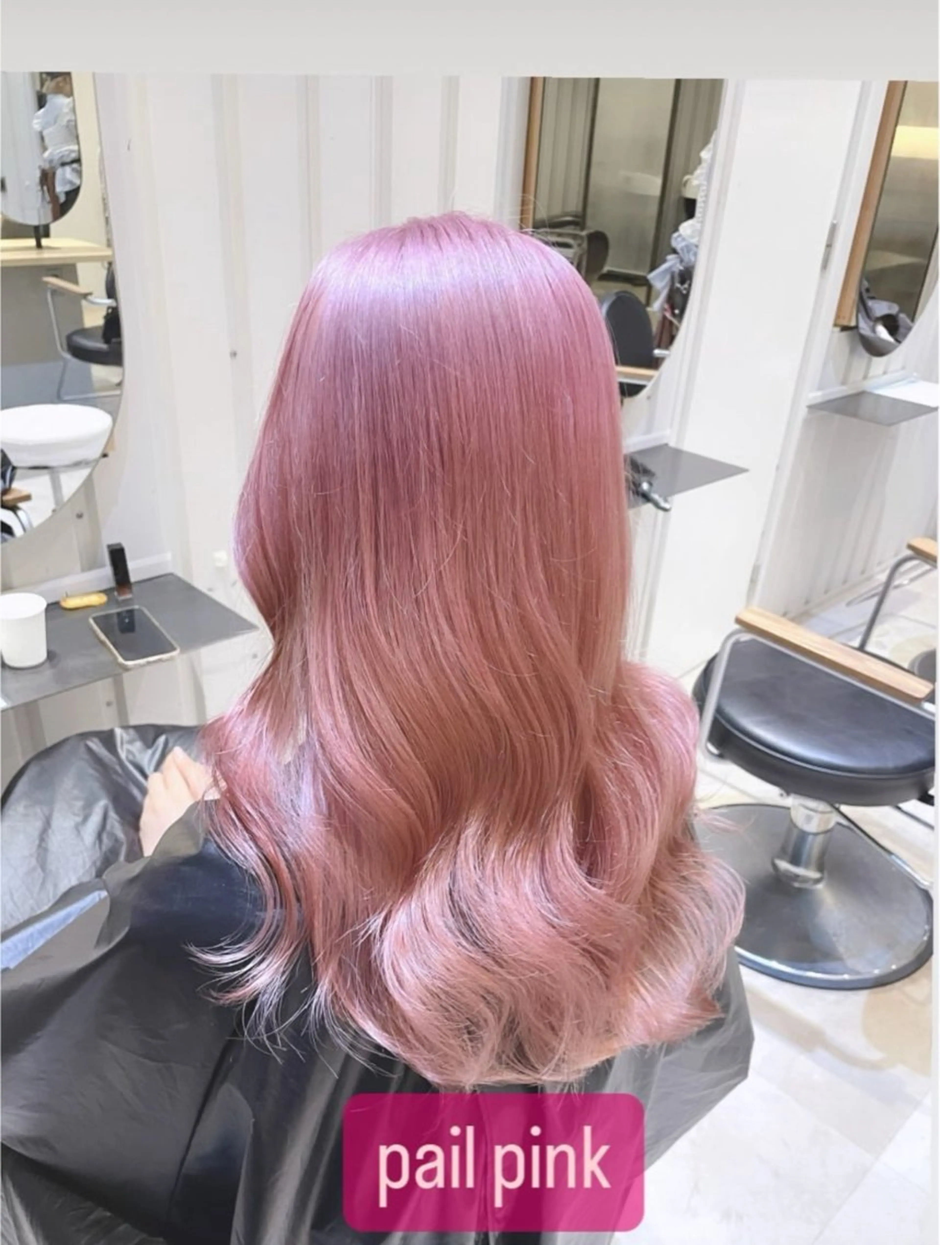 ロング カラー ピンクカラー クオルシアカラー トリートメント サラツヤ縮毛 矯正✨meguのヘアスタイル