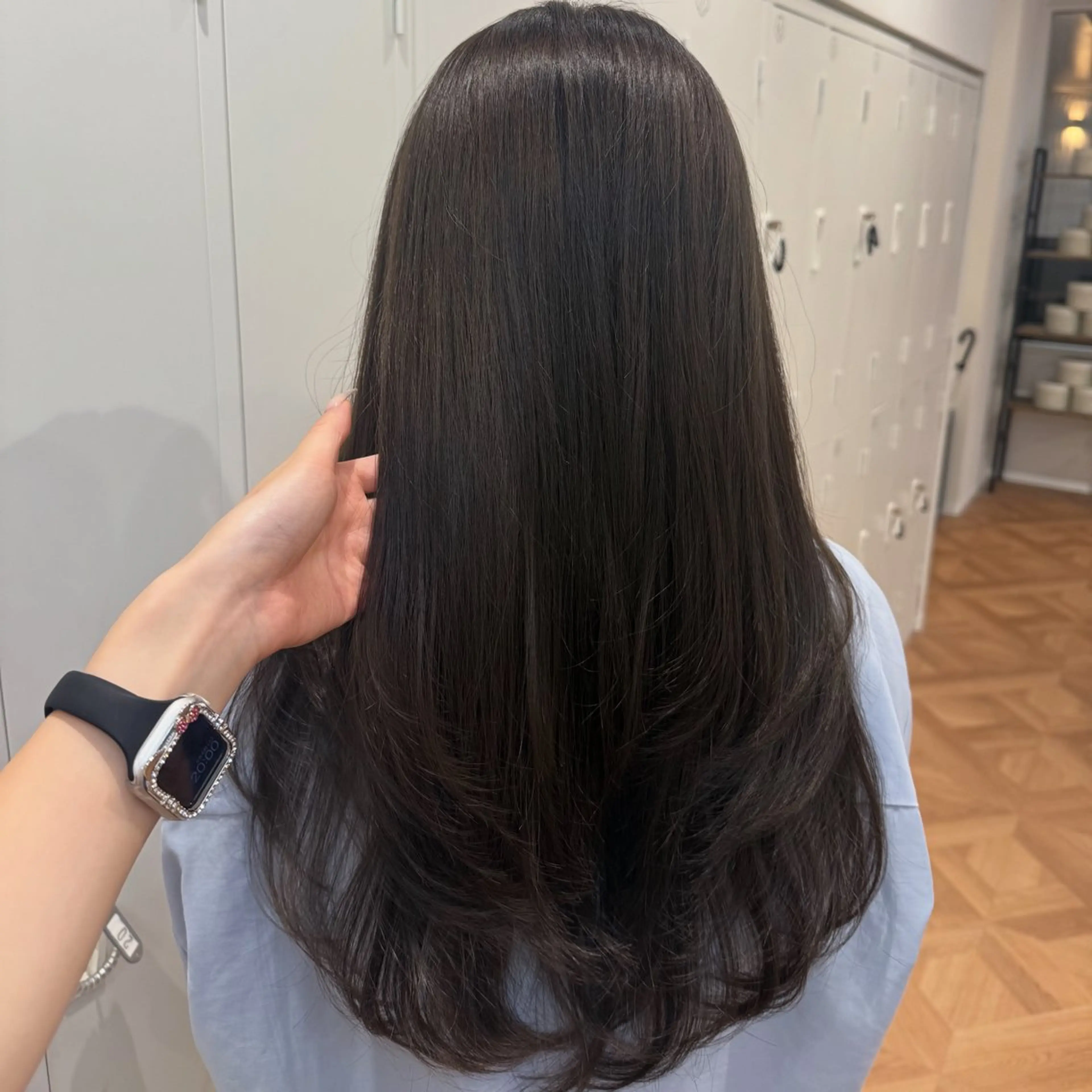 ロング カラー ヘアアレンジ キヨミ 韓国レイヤーカットのヘアスタイル