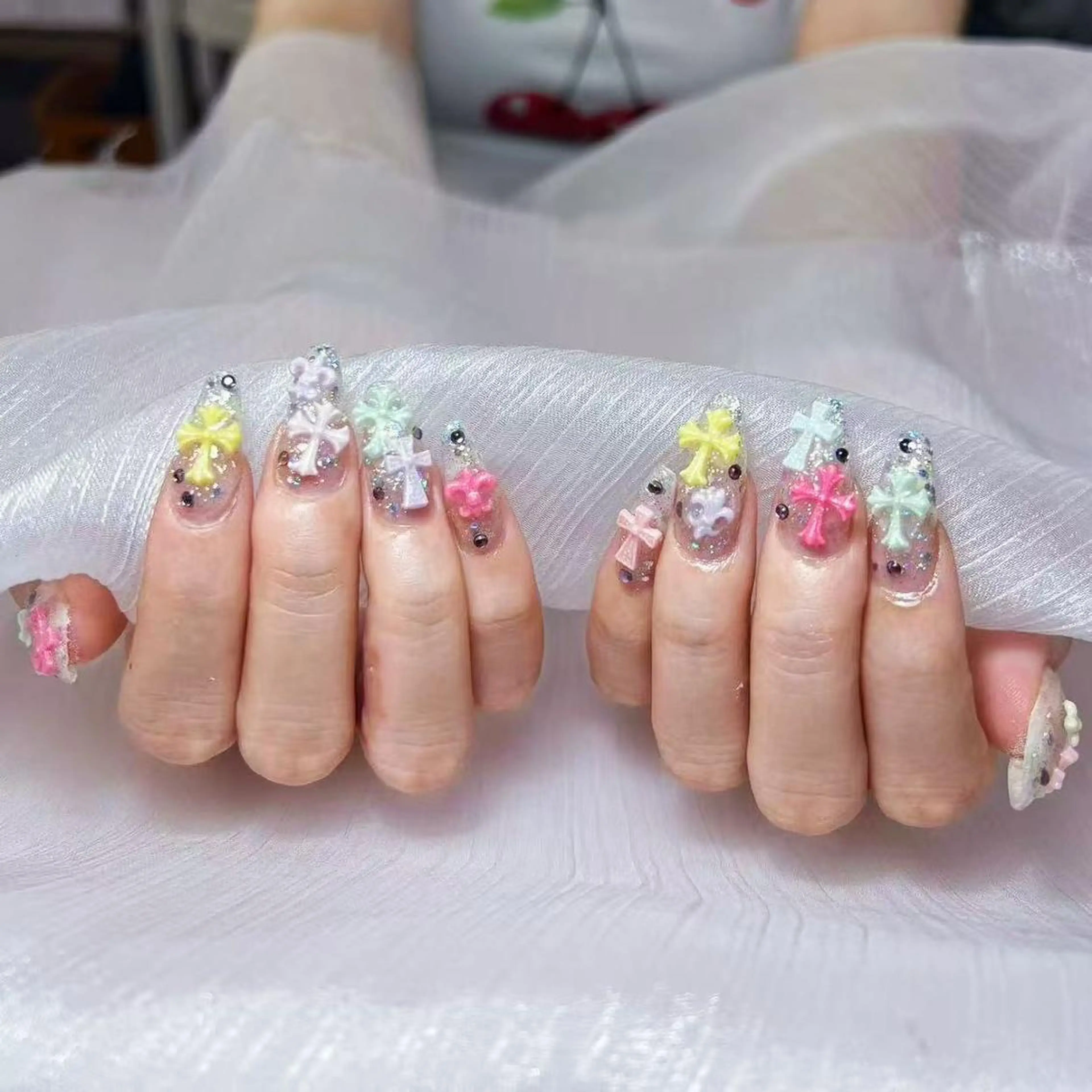 ネイル アートネイル オーロラネイル ガーリー キラキラネイル マグネットネイル ハンドネイル Diamond 🚢のネイルデザイン