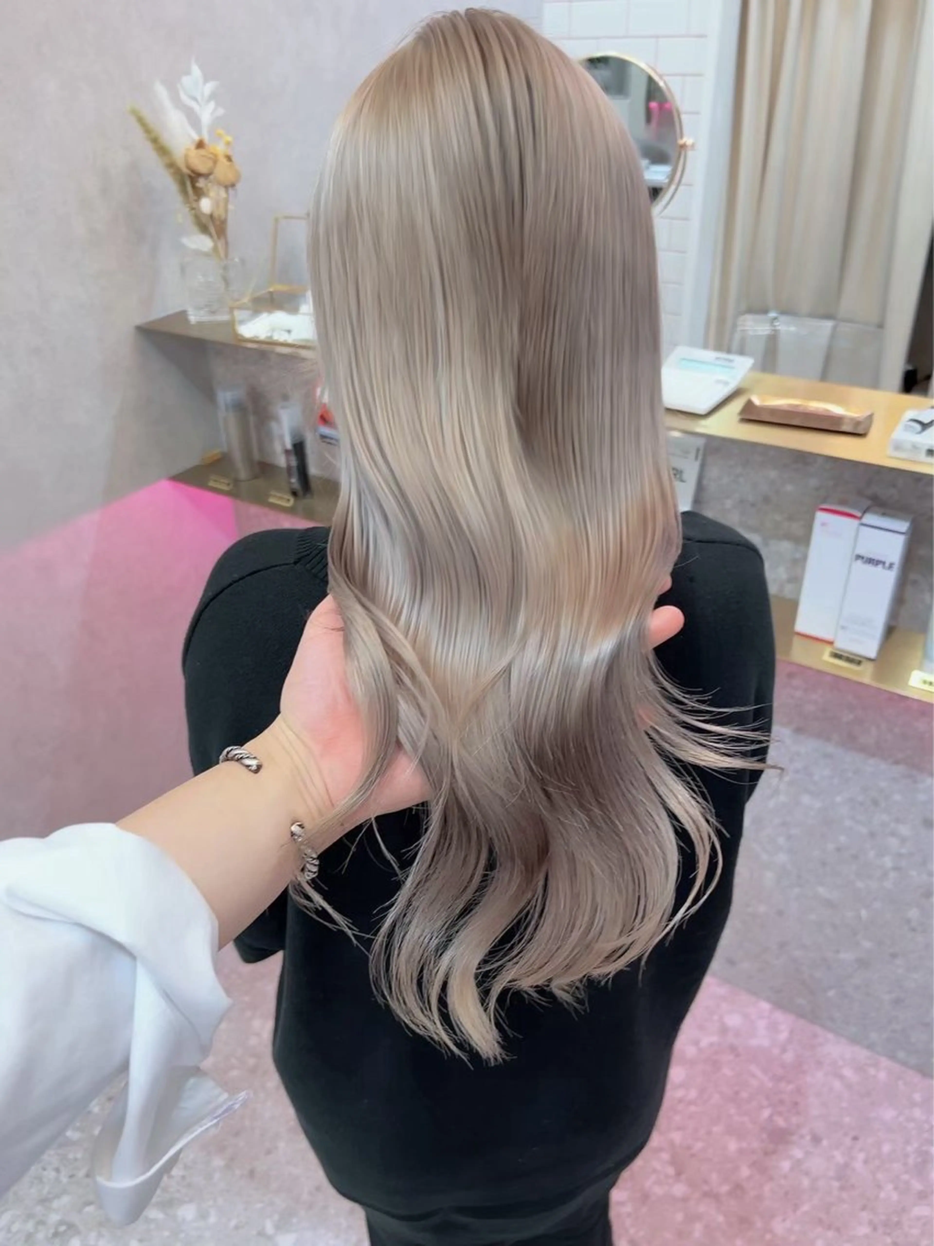 ロング ヘアカラー トリートメント ヘアセット vivieりく /カットモデル募集中のヘアスタイル