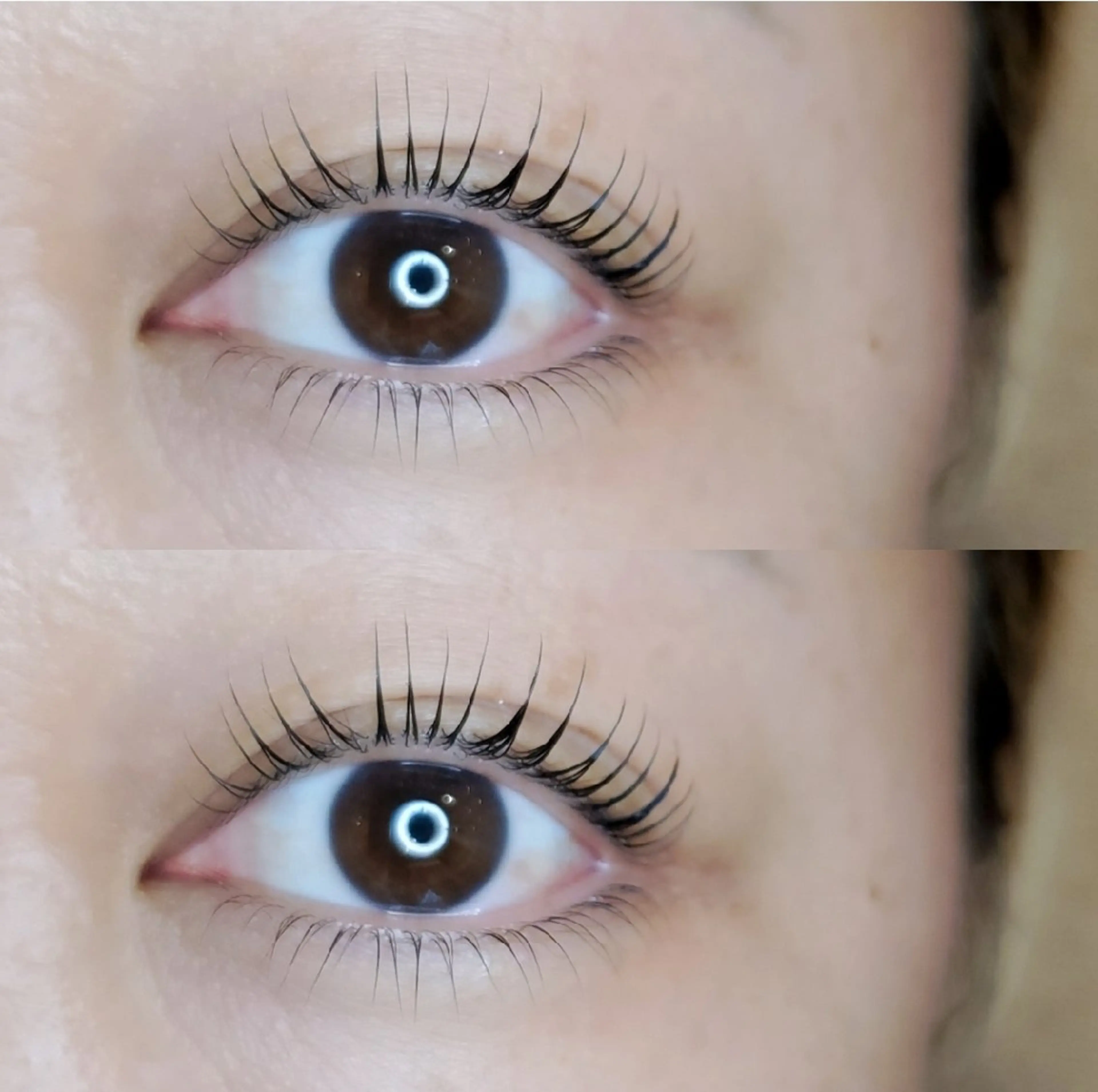 まつげパーマ 上下の写真