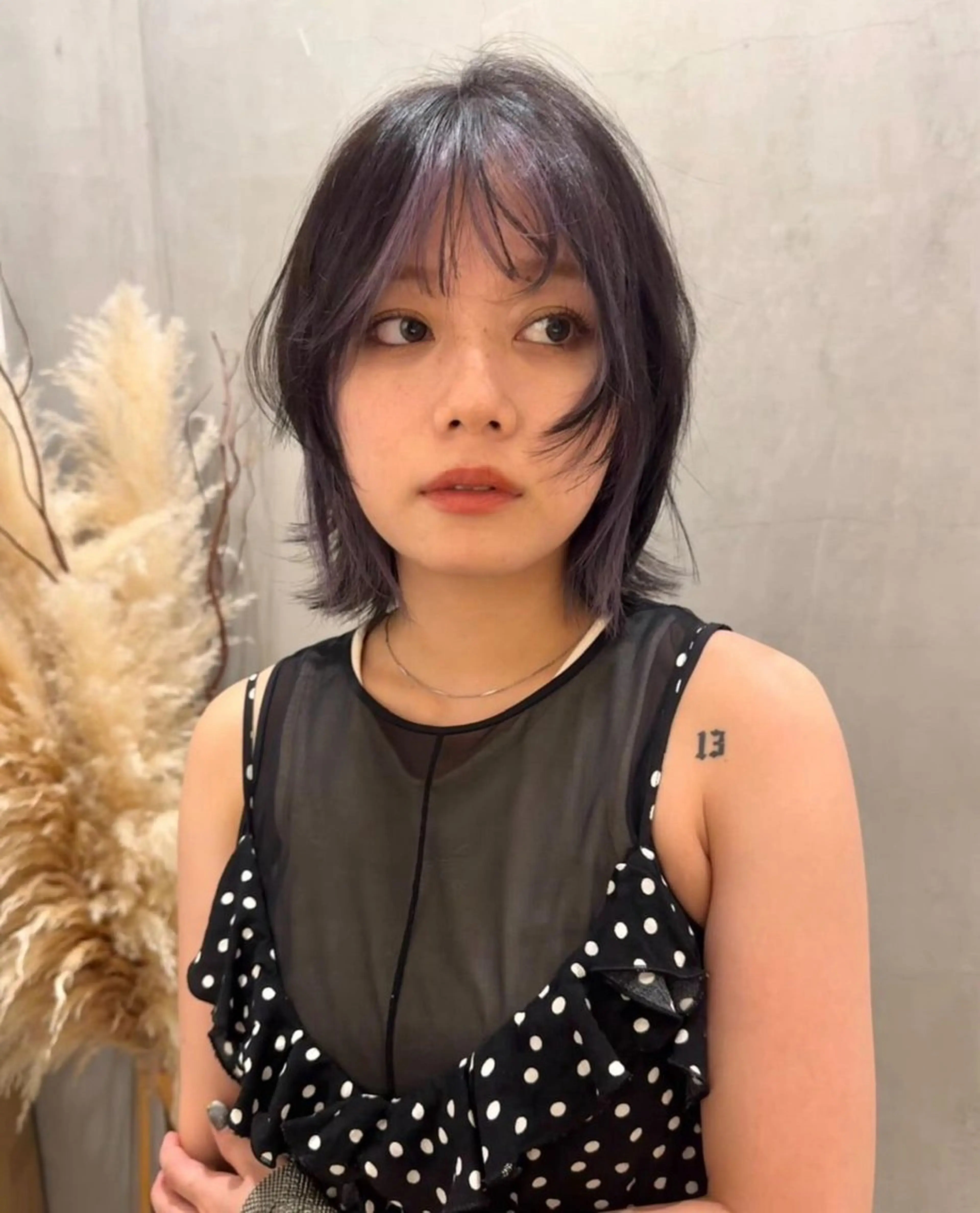 ミディアム カット ヘアカラー 捺葵 @72tomi__のヘアスタイル