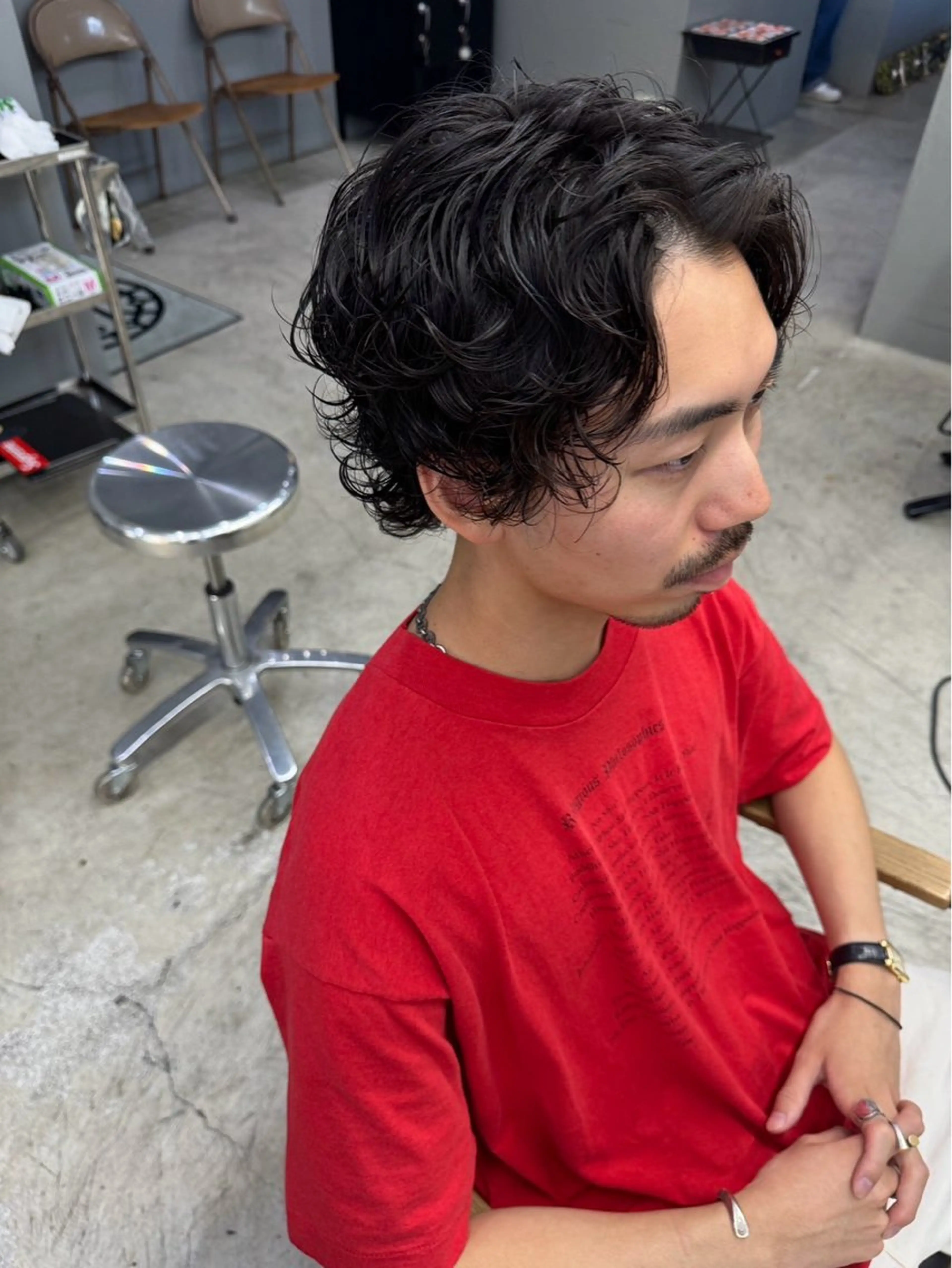 パーマ メンズ カット パーマ メンズ専門サロン wokeのヘアスタイル