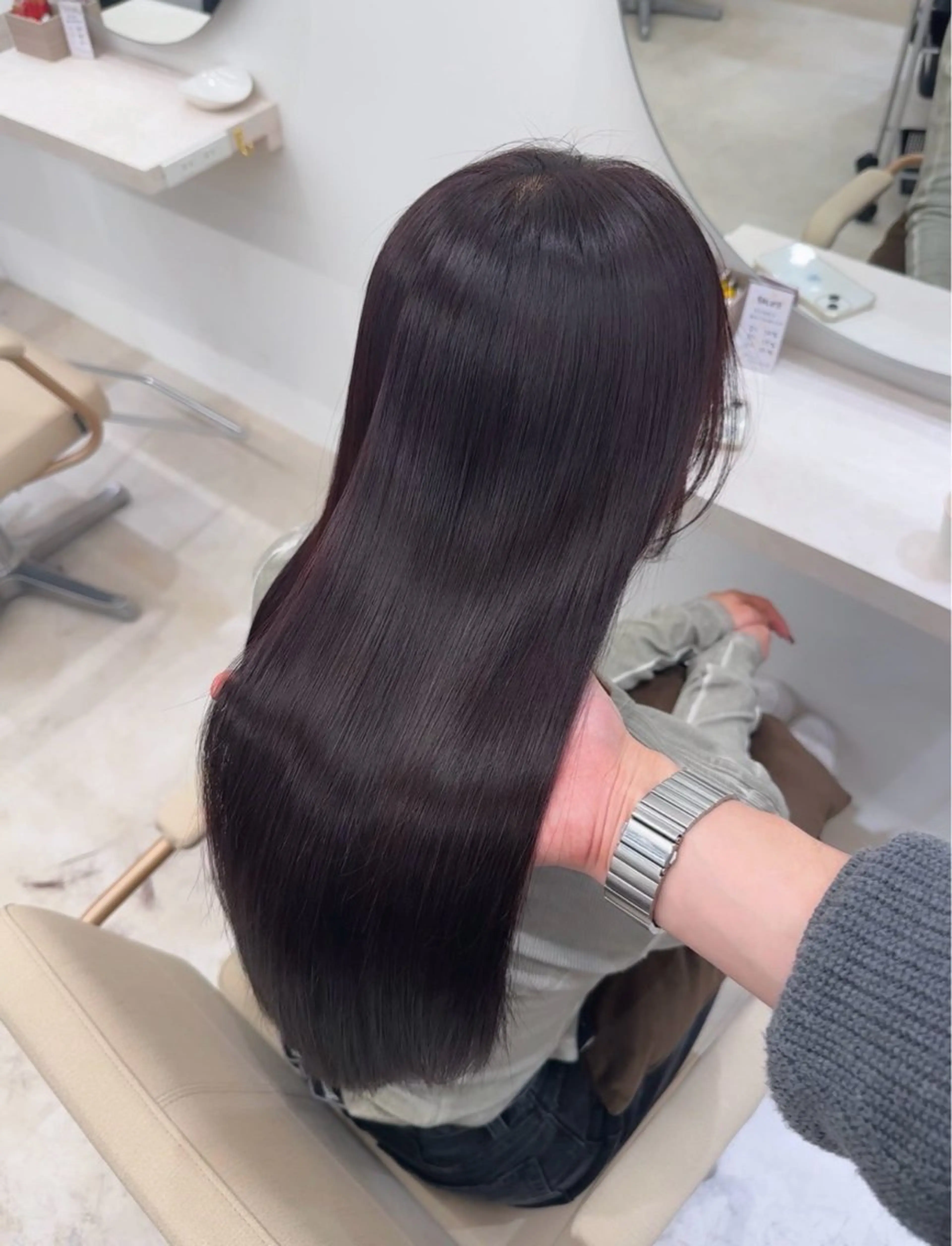 ロング カット ヘアカラー 縮毛矯正 トリートメント 髪質改善/縮毛矯正 梅田茶屋町/西尾祐作のヘアスタイル