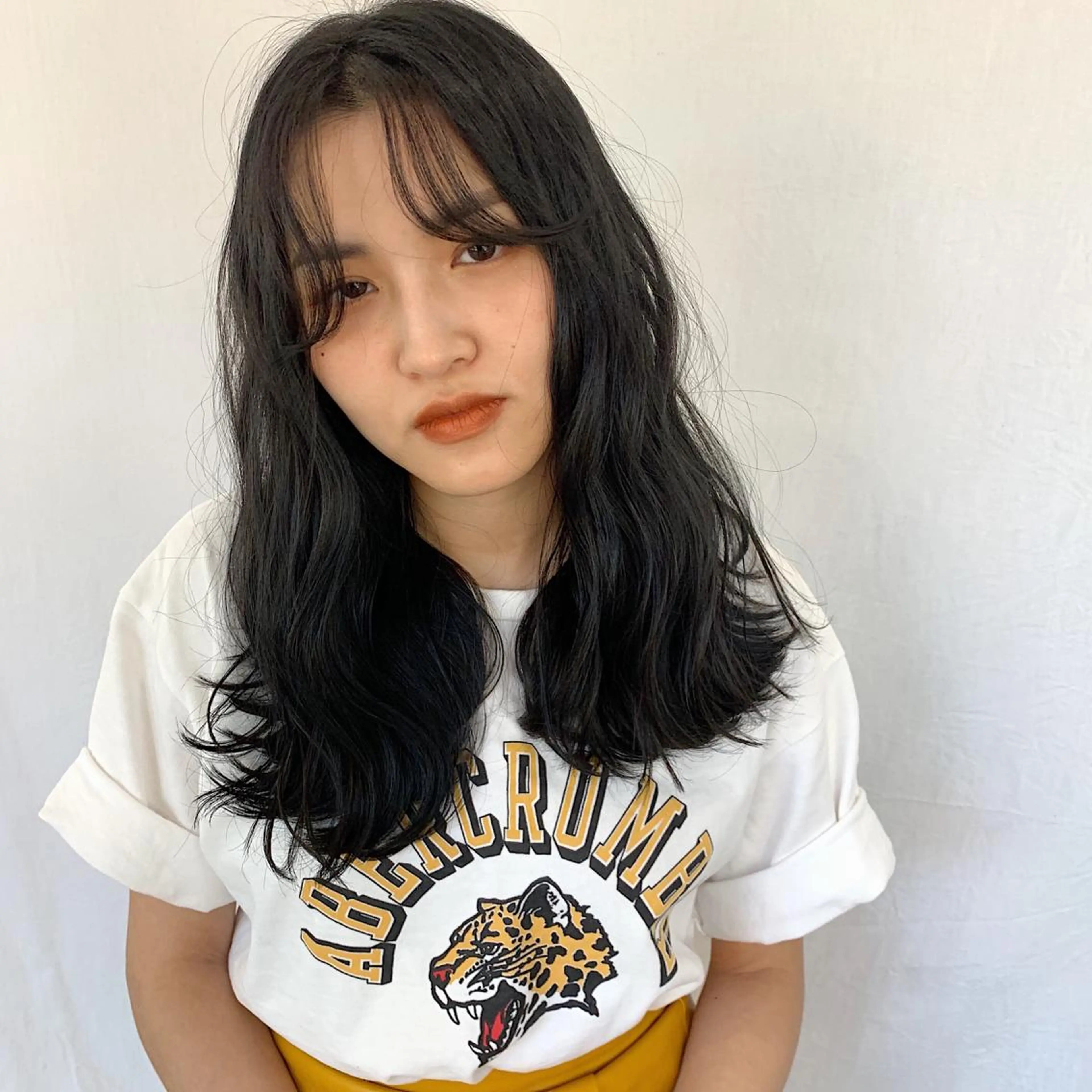 ロング カラー うざバング Kouta/似合わせ /パーマ/カラーのヘアスタイル