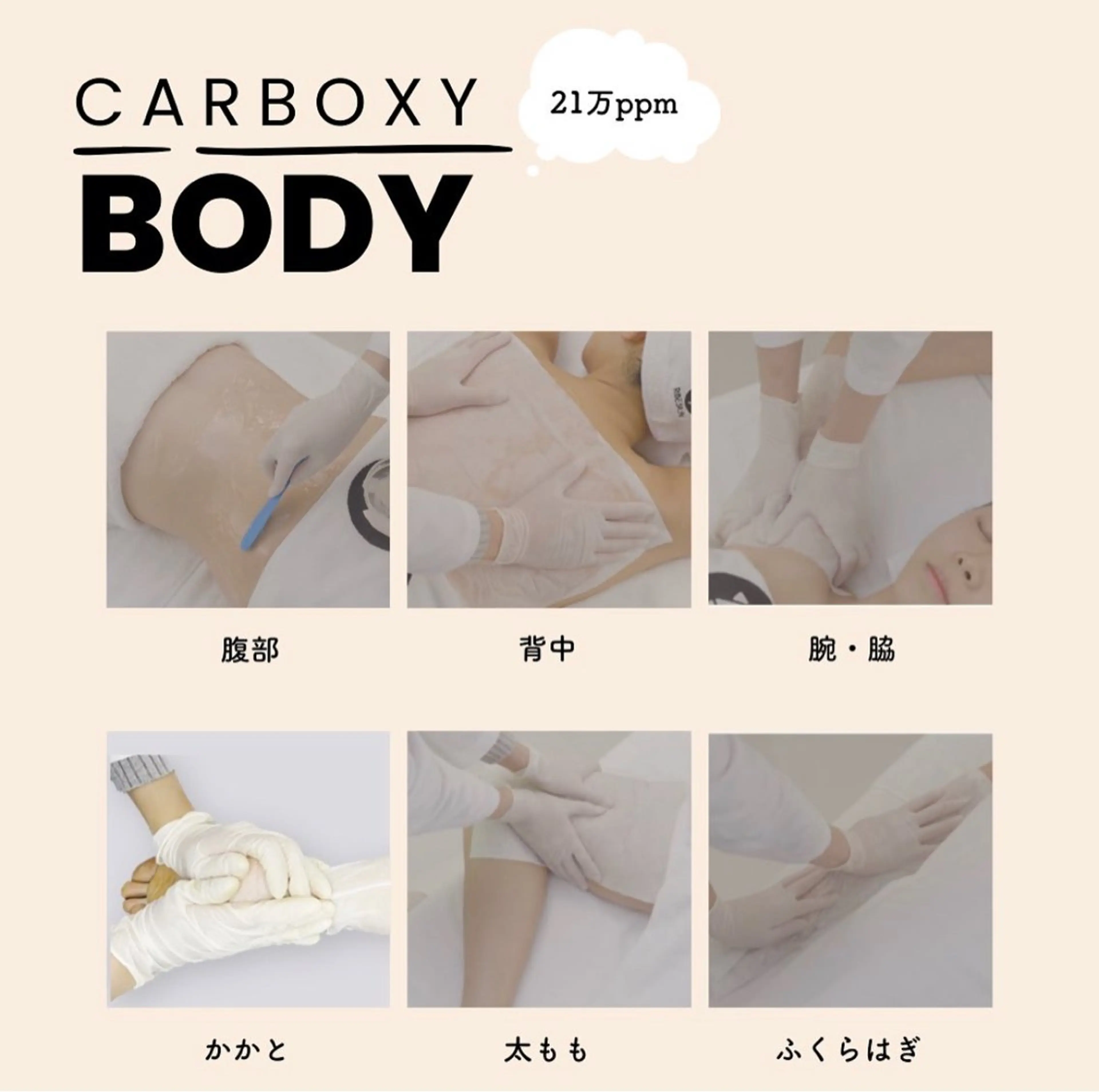 【ボディケア】高濃度CO2トリートメント+再生因子  部位により変動アリの写真