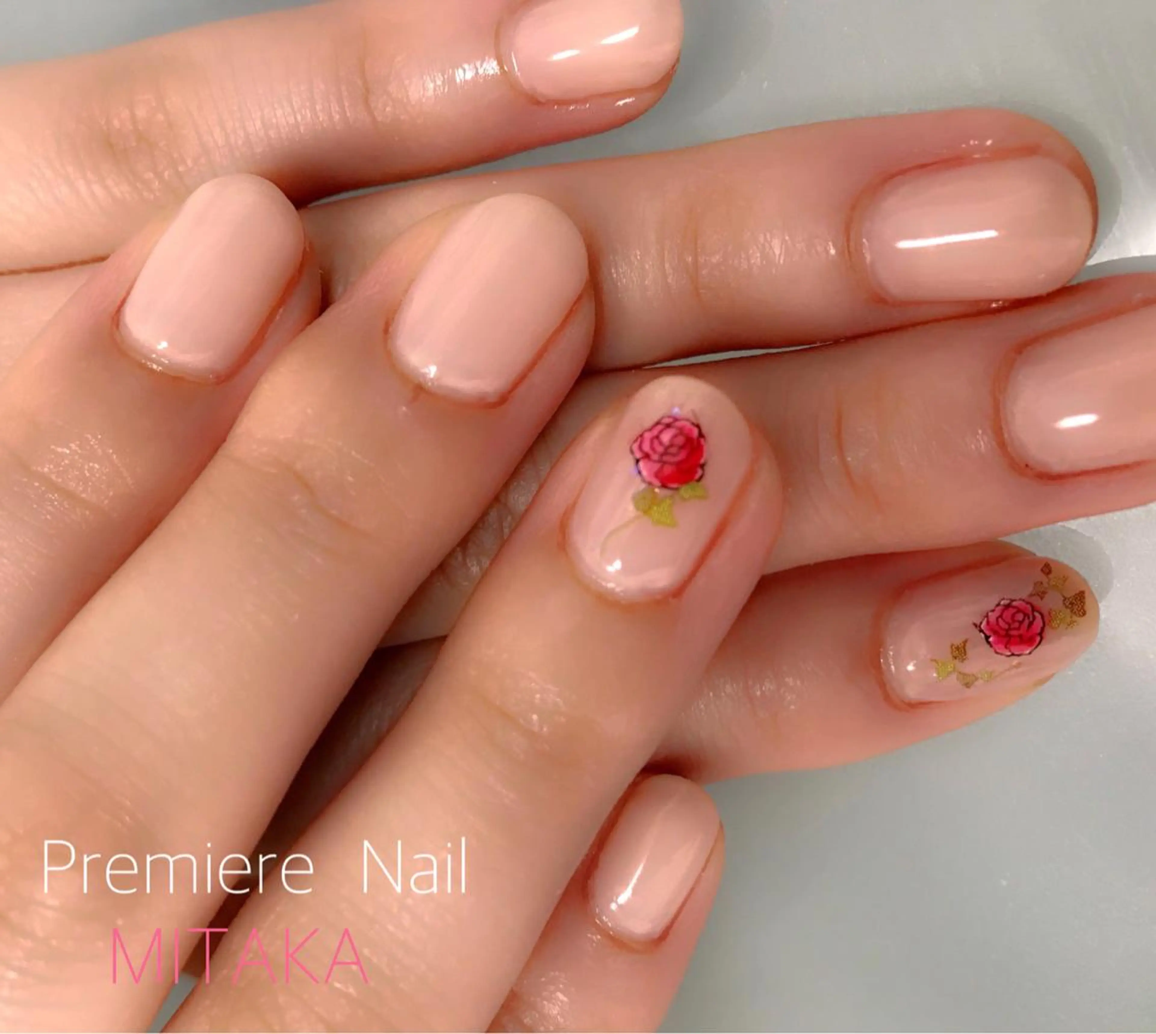 ネイル アートネイル ジェルネイル 氷ネイル・うるうるネイル ワンカラーネイル Premiere Nail商店街店のネイルデザイン