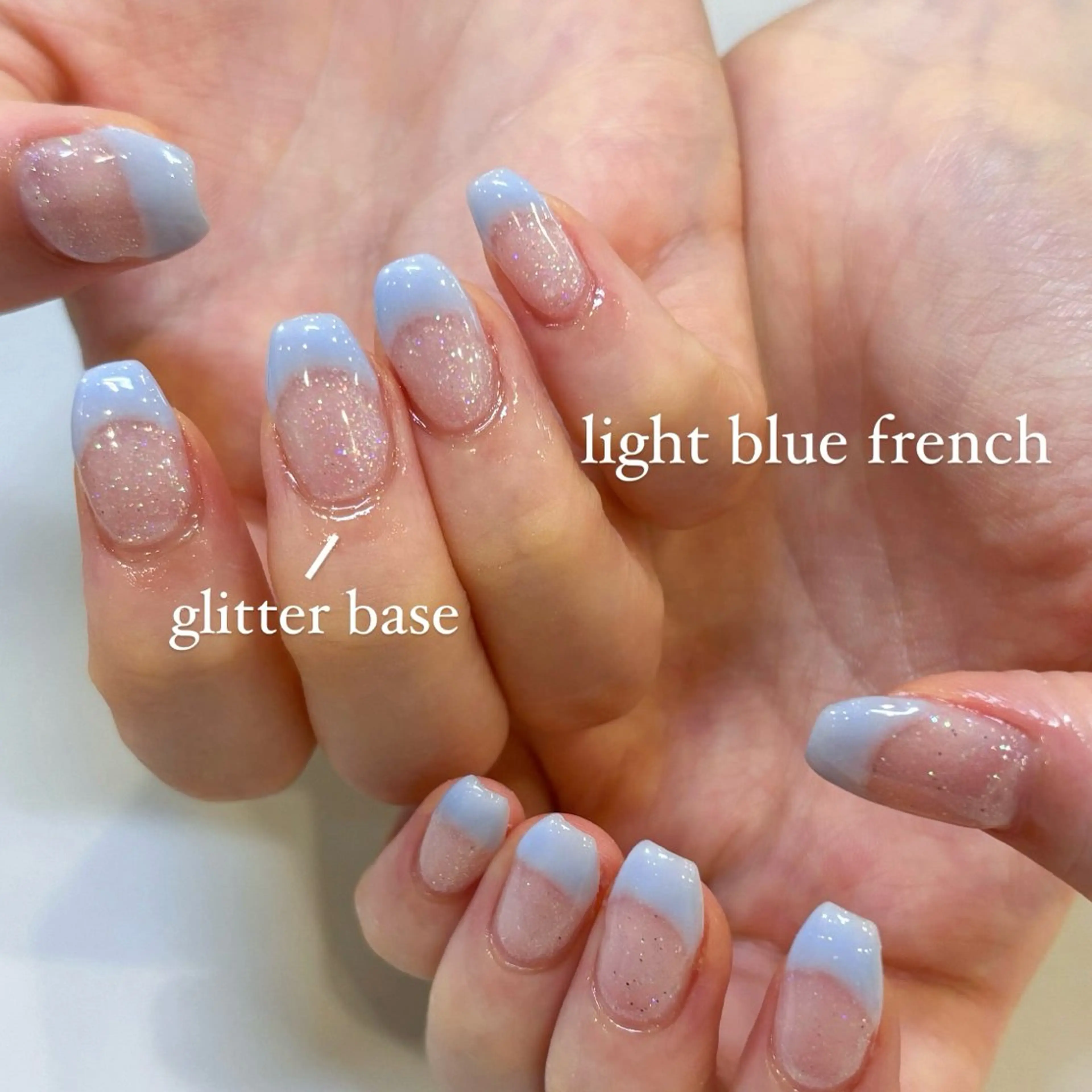 ネイル フレンチネイル キラキラネイル ハンドネイル millie ainee太田のネイルデザイン