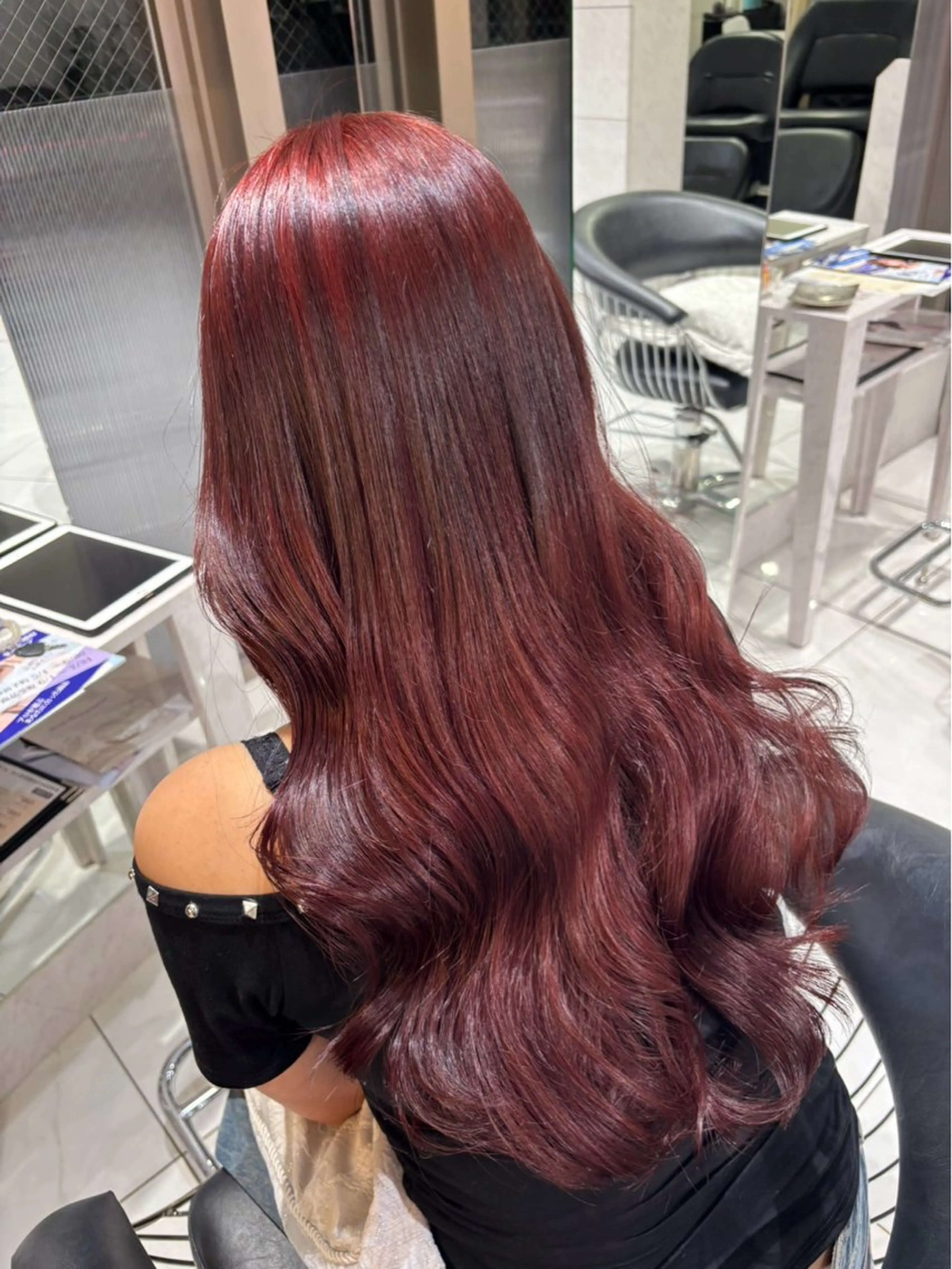 ロング カラー kana･:* /暖色カラーのヘアスタイル