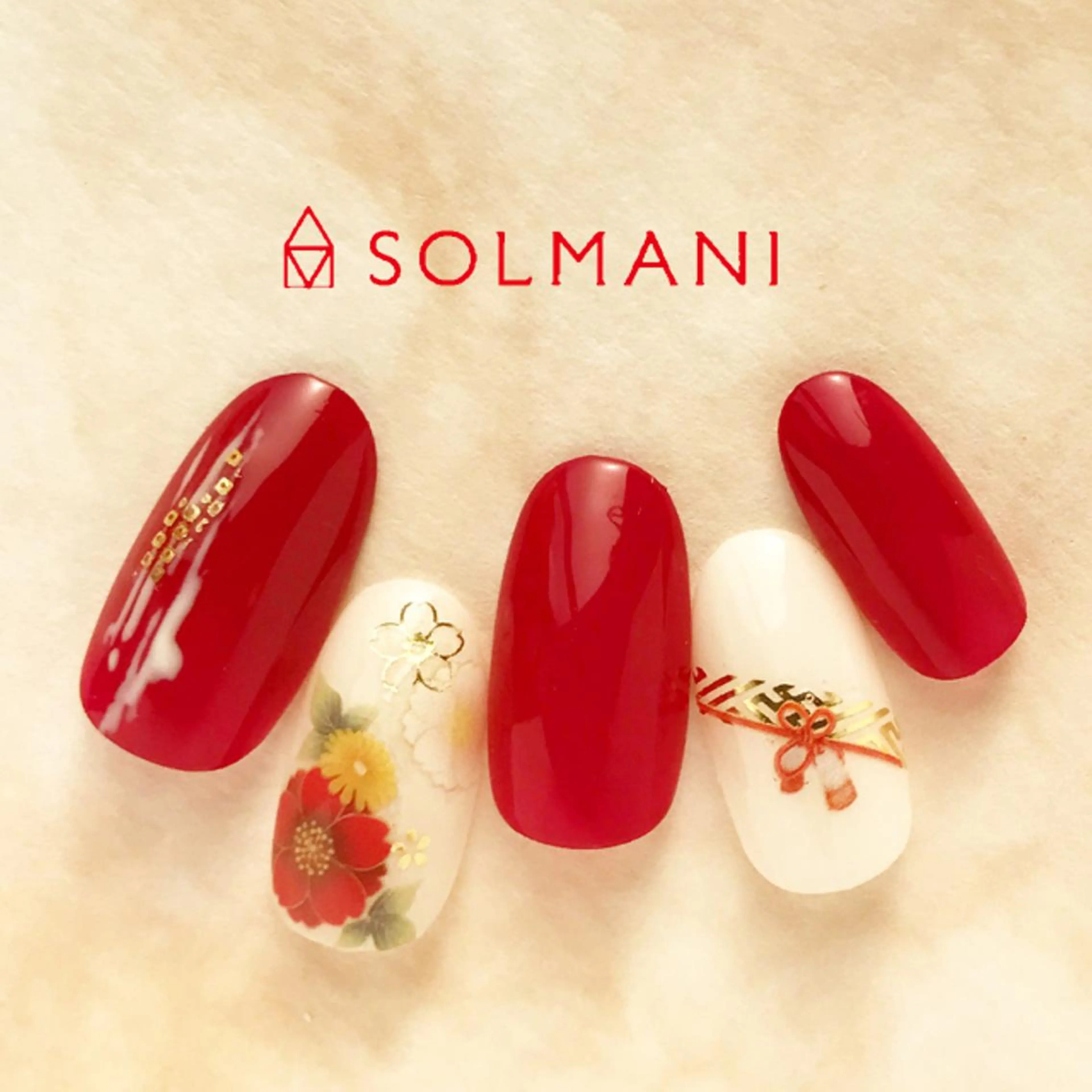 ネイル 成人式 長さ出し SOLMANI 予約担当のネイルデザイン